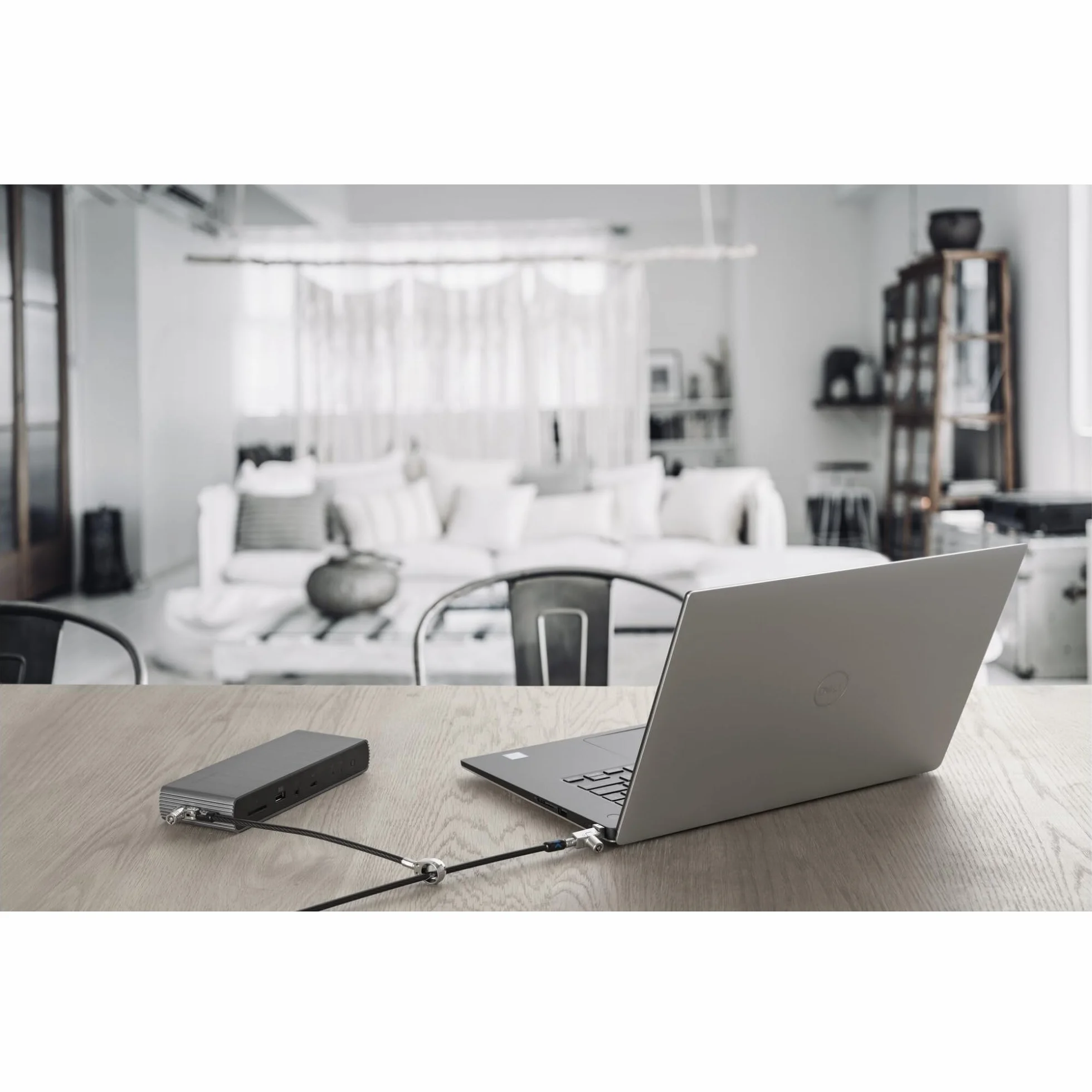 Kensington, blokada kablowa Slim N17 2.0 do gniazd klinowych z kluczem, dwie głowice, zabezpieczenie przed kradzieżą cienkich laptopów, linka ze stali węglowej 1,8 m (K60508WW)