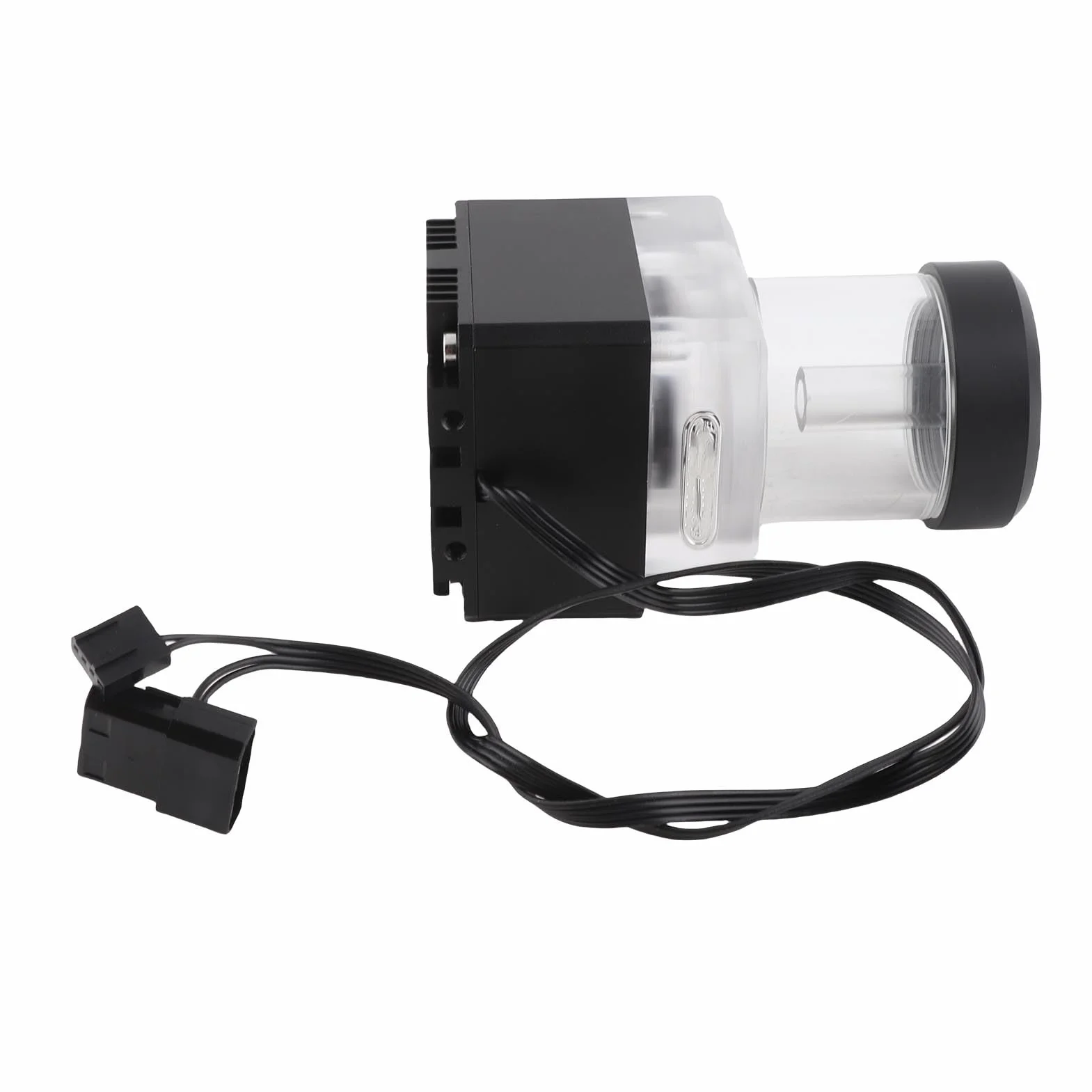 Goshyda Pompa Komputerowa 800L/H, Pompa Wodna do Komputera PC z głowicą Pompy 4M, Zintegrowana Konstrukcja Szybkiego Odprowadzania Ciepła, Biała Chłodząca wodą o Przekątnej 6,69 Cala, łatwa (12cm)