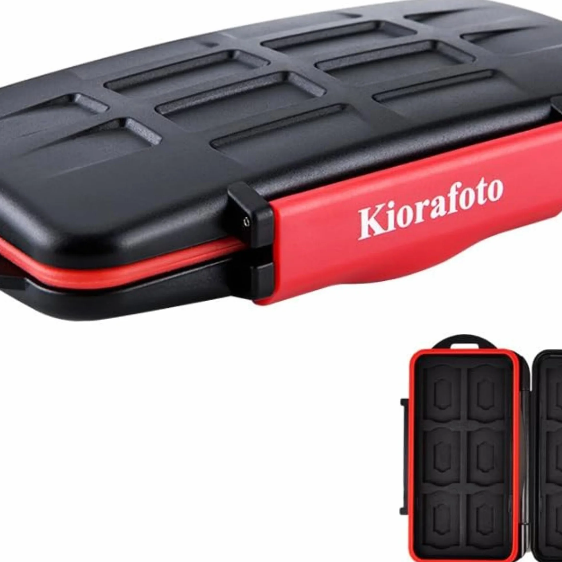 Kiorafoto Wodoodporne Etui na Karty SD SDHC SDXC TF MSD z Karabinem na 24 Karty