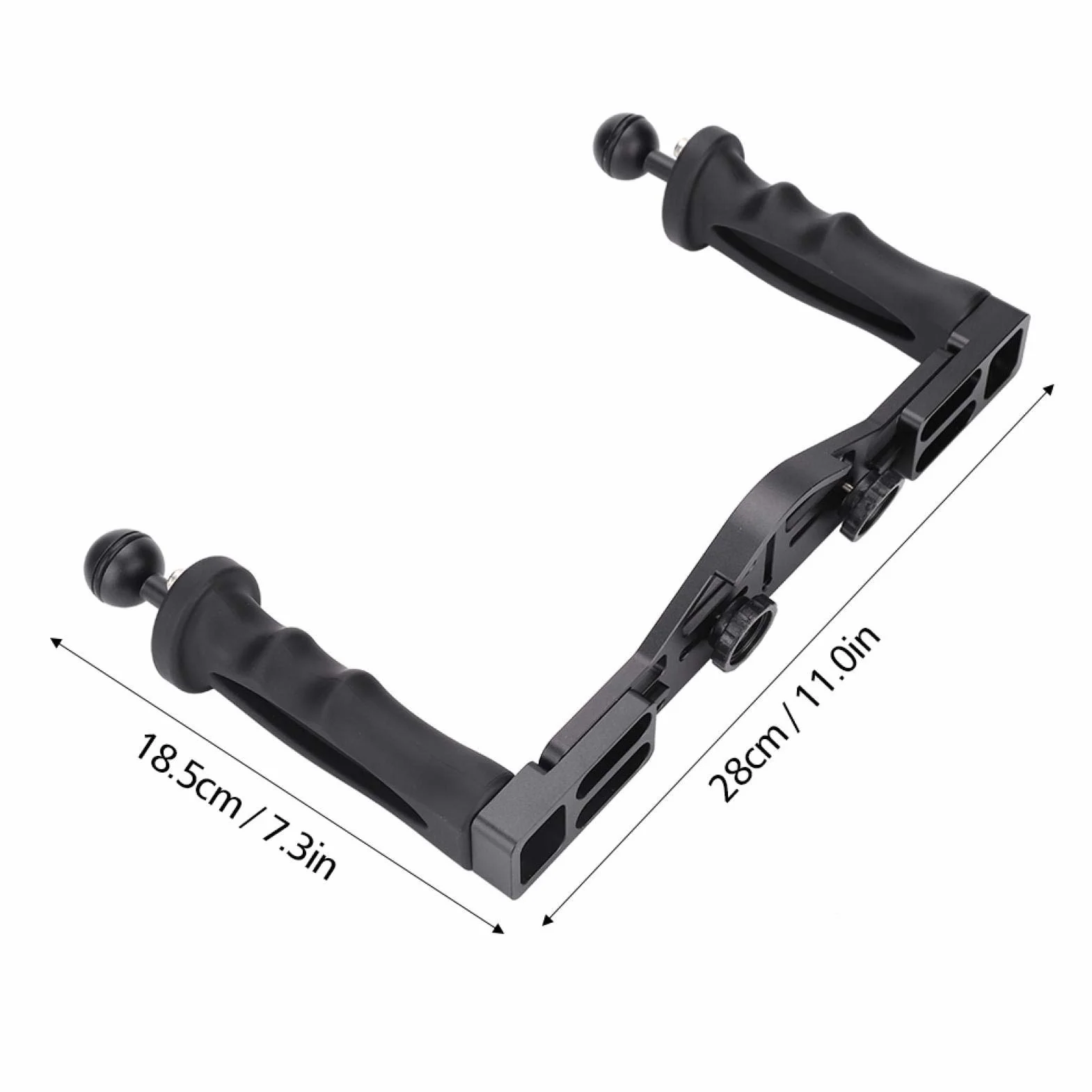 Ręczny stabilizator ze stopu aluminium, VBESTLIFE 1/10.2 cm śruby uchwyt uchwyt do obudowy kamery podwodnej, akcesoria, czarna