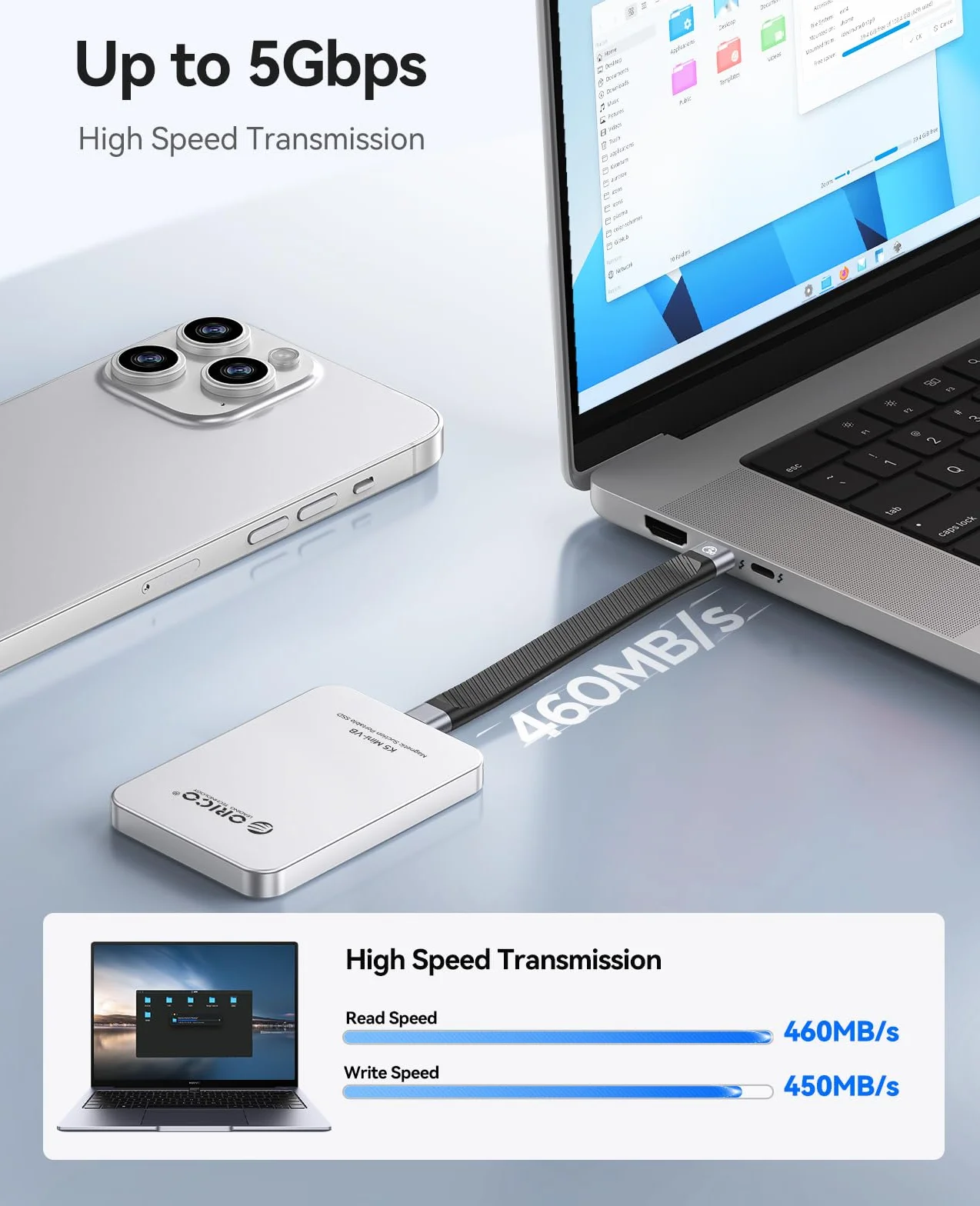 ORICO Zewnętrzny dysk SSD K5MINI-VB