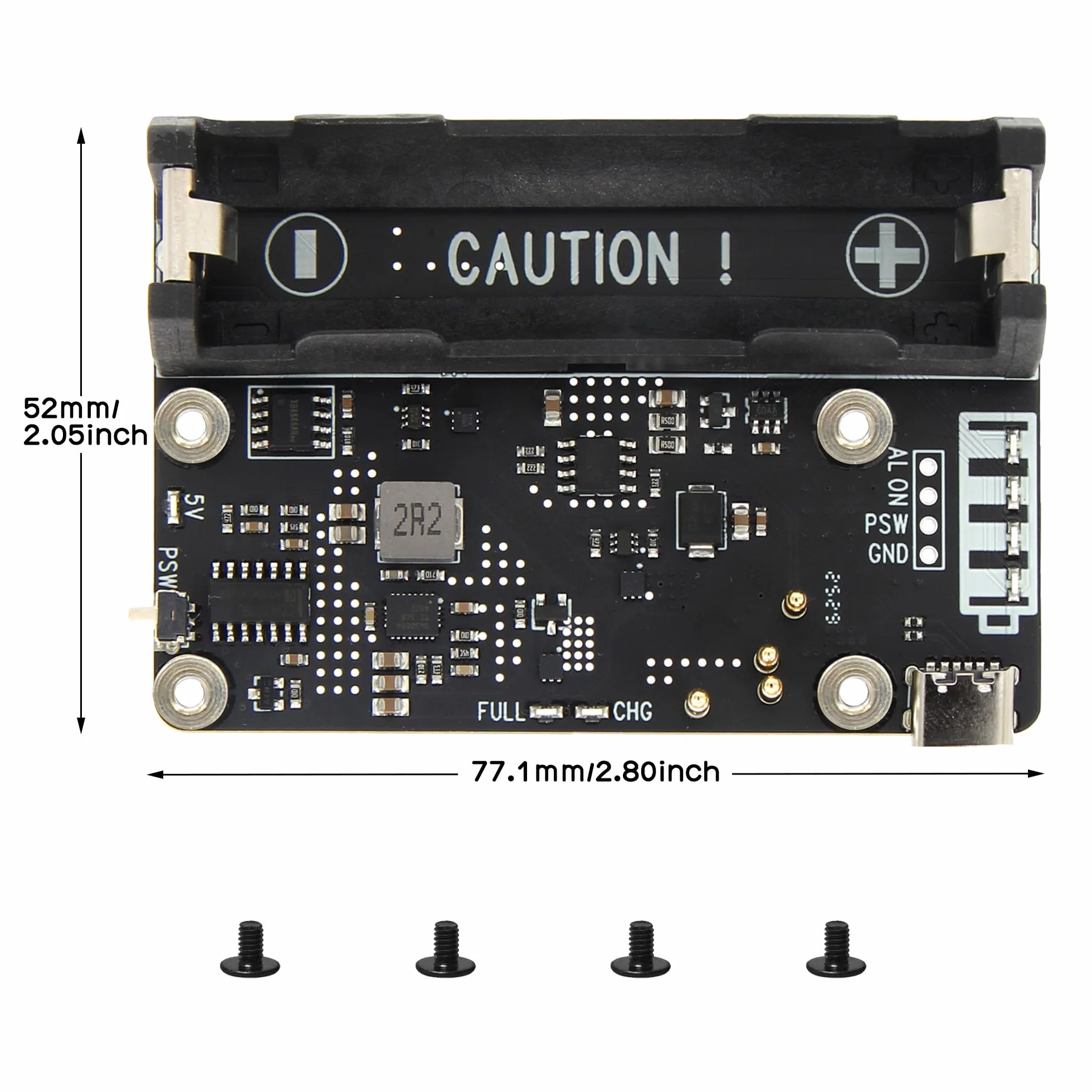 Geekworm X306 V1.3 ultracienka osłona UPS do Raspberry Pi Zero 2 W