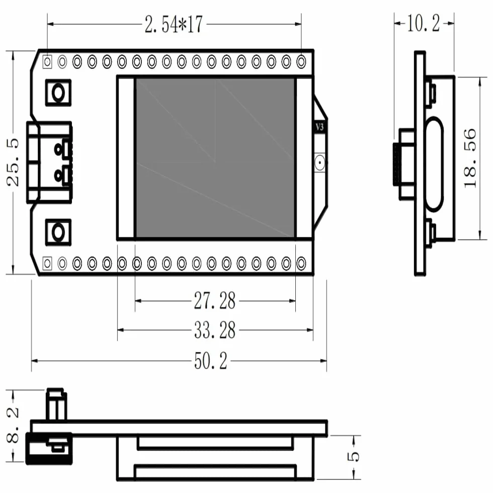 DollaTek 863 MHz – 928 MHz Lora V3 Meshtastic SX1262 panel rozwojowy 0,96 wy?wietlacz OLED ESP32 WiFi Kit 32 rozwój kart Bluetooth Dual-Core IOT modu? LoRaWAN do Arduino