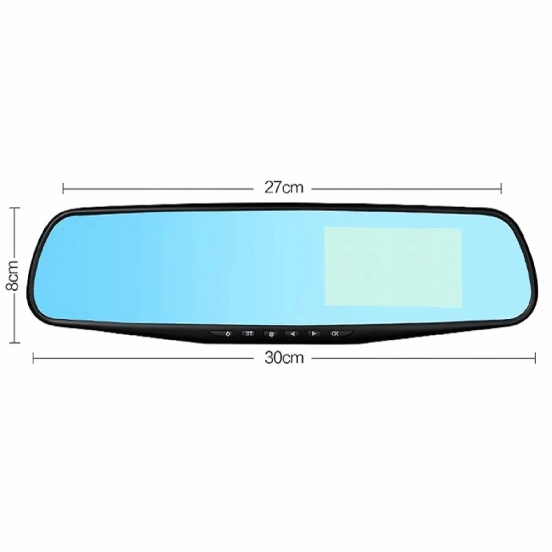 Retoo Kamera samochodowa Full HD z kamerą cofania z noktowizorem z tyłu i dolną pętlą o przekątnej 4,3", 170° z przodu / 120° z tyłu, podwójna kamera samochodowa 1080p