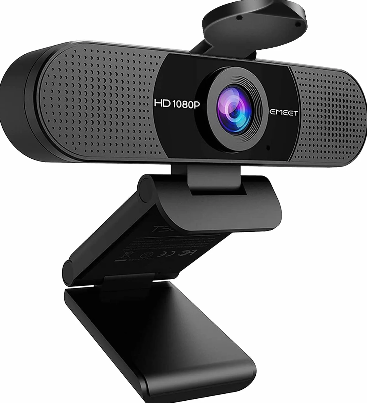 eMeet Webcam 1080P- Kamera internetowa C960 Full HD z podwójnym mikrofonem, regulowane ustawienia, szeroki kąt 90° z automatyczną korekcją, Plug & Play, kamera strumieniowa do Linuksa, Win10, Mac,