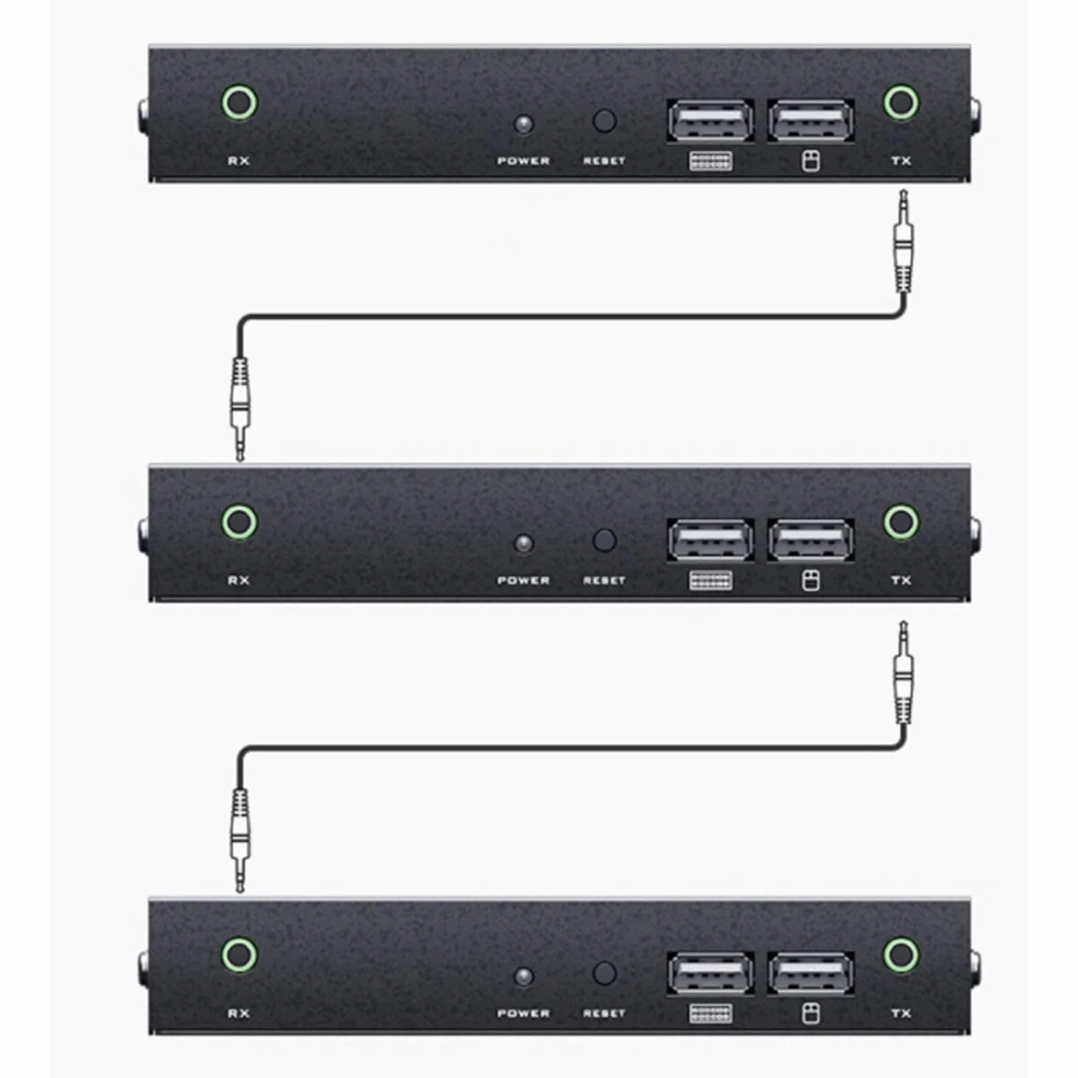 4/8/16-portowy przełącznik KVM - synchronizator kontrolera myszy z klawiaturą USB, dystrybutor kompatybilny z Windows/Linux i innymi systemami, kontroler gier dla wielu komputerów (16 portów)