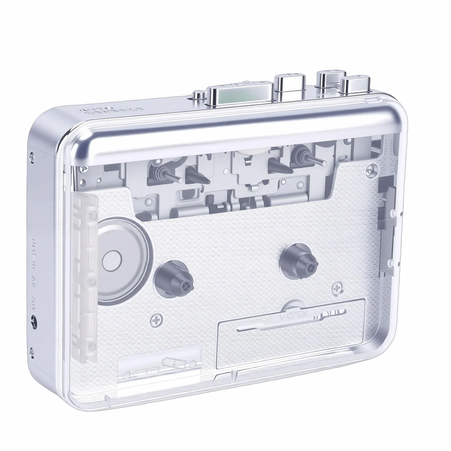 Odtwarzacz Kasetowy Konwerter USB na MP3 z Portem Słuchawkowym dla Entuzjastów Muzyki - Przenośny Odtwarzacz Kasetowy, Konwertuj Stare Taśmy na Cyfrowy Format MP3,
