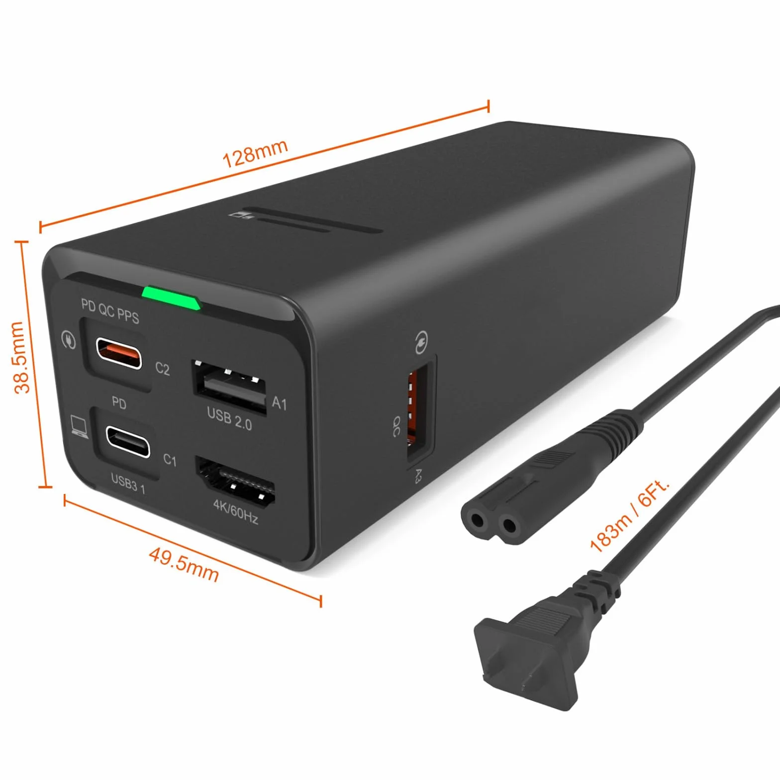 Stacja dokująca 100 W, ładowarka telewizyjna, stacja dokująca do smartfona, konsoli laptopa, adapter szybkiego ładowania 4 w 1