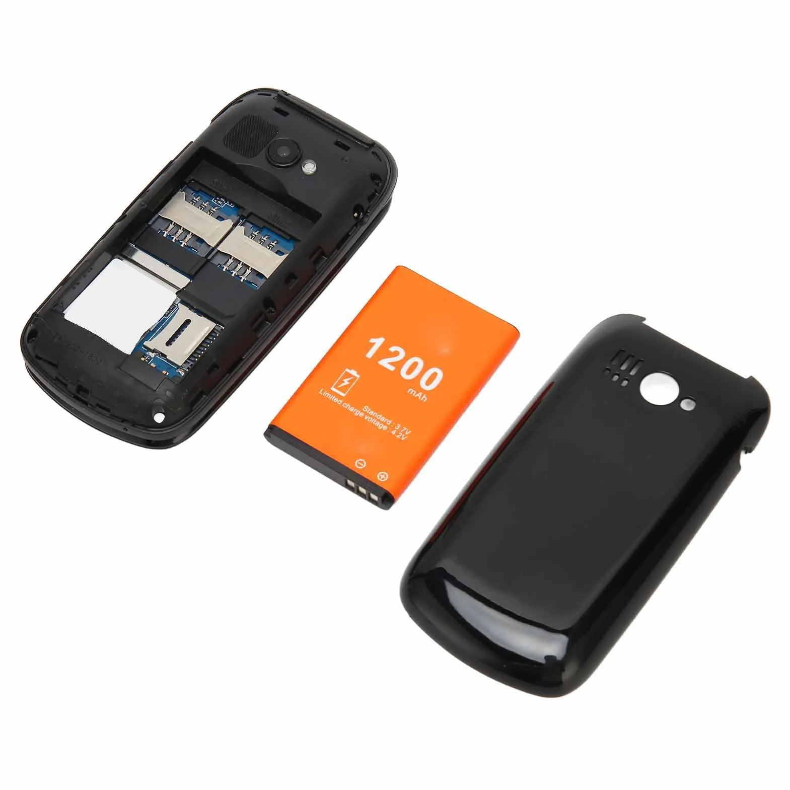 Telefon z klapką dla Seniorów Odblokowany, 3G LTE Dual SIM Telefon z Dużym Przyciskiem i Mocnym Głośnikiem Duże Klawisze i Diody LED Funkcja SOS Długi Czas Pracy Baterii, (Czarny)