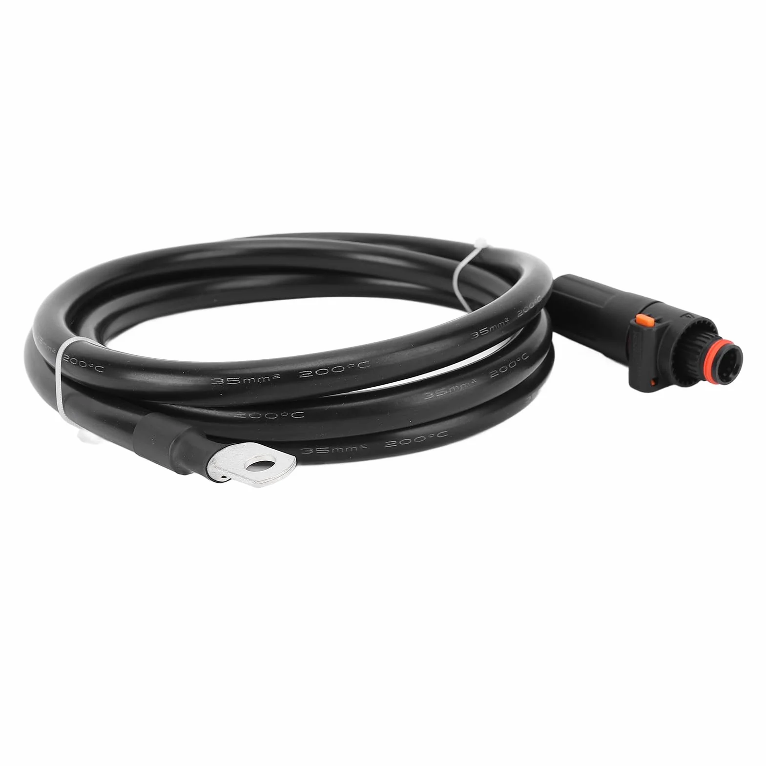 LiebeWH Kabel Inwertera Akumulatora Miedziany Silikonowy Przewód Zasilający z czarną prostą wtyczką SC35 8-zaciskowy Elastyczny Kabel Przesyłowy do Motoryzacji Solar Marine Boat RV Car Motorcycle