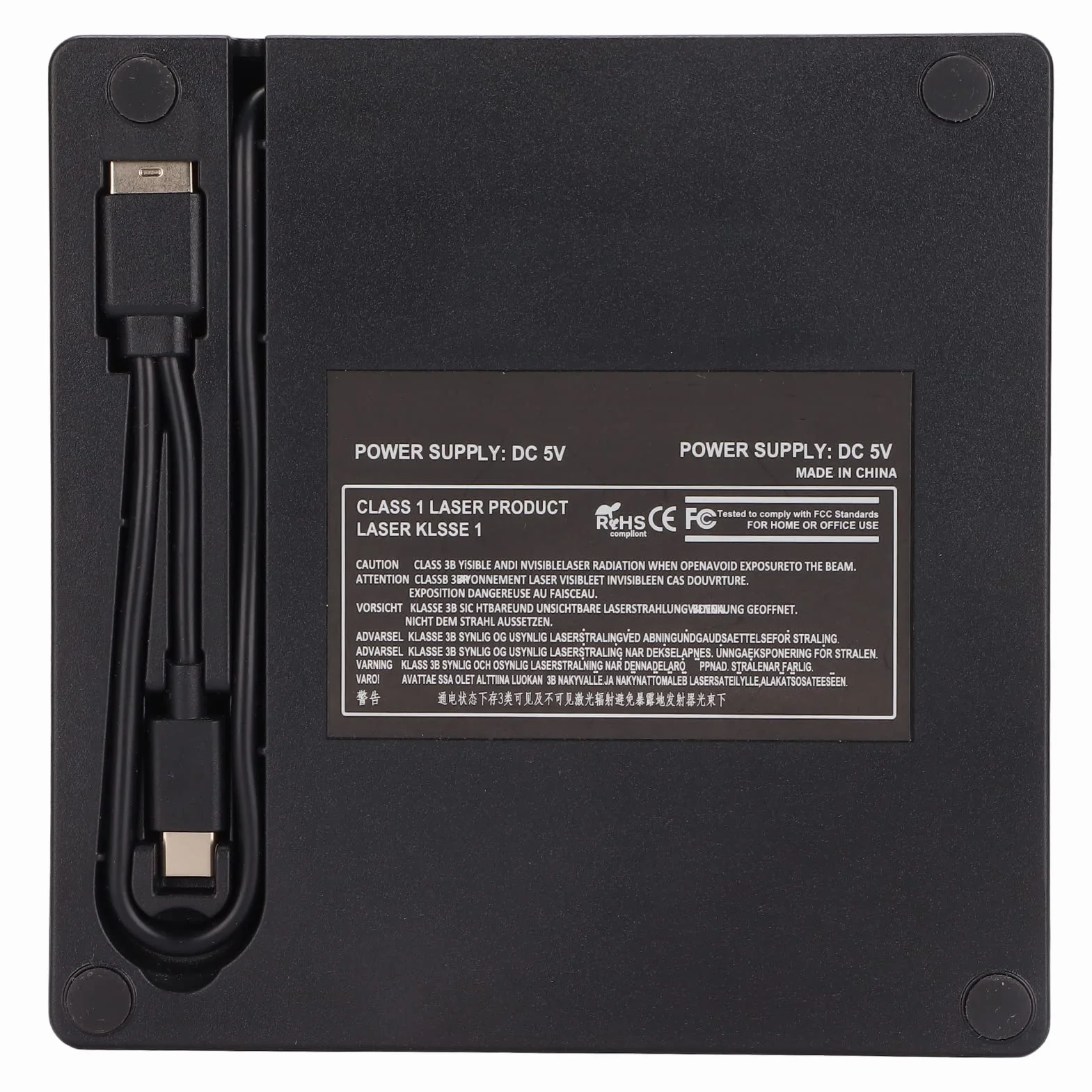 CCYLEZ Zewnętrzna obudowa napędu DVD, 5 Gbit/s, USB 3.0, USB 2.0, laptop, napęd optyczny, obsługuje interfejs 3,0 Gb/s II, do napędu DVD-RW 12,7 mm 9,5 mm
