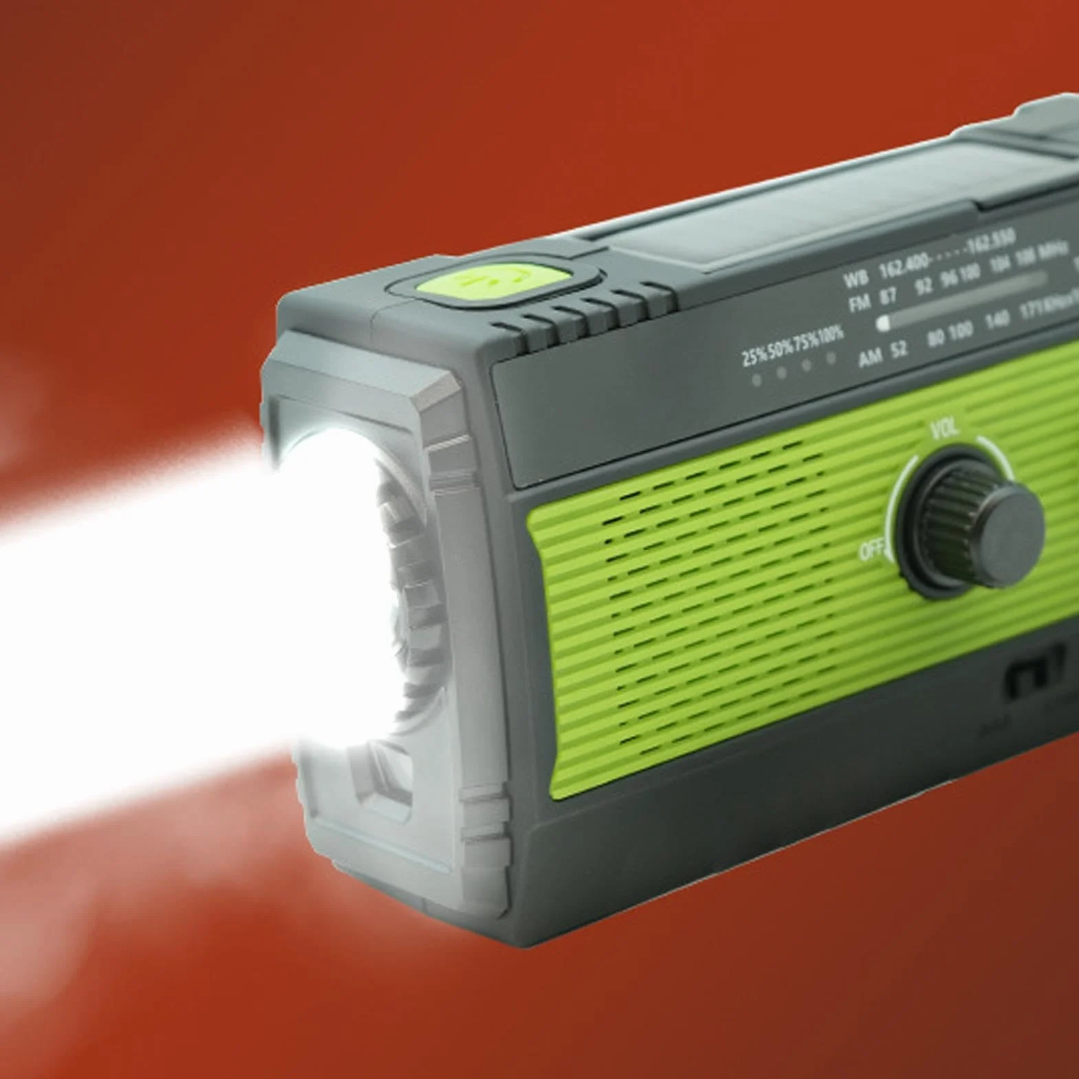 Przenośne Radio FM Z Latarką LED I Małym Panelem Słonecznym | Radio Pogodowe z Latarką 3-Trybową Do Użytku Wewnątrz I Na Zewnątrz, W Domu, Kemping, Piknik, Plaża, Wędrówki,