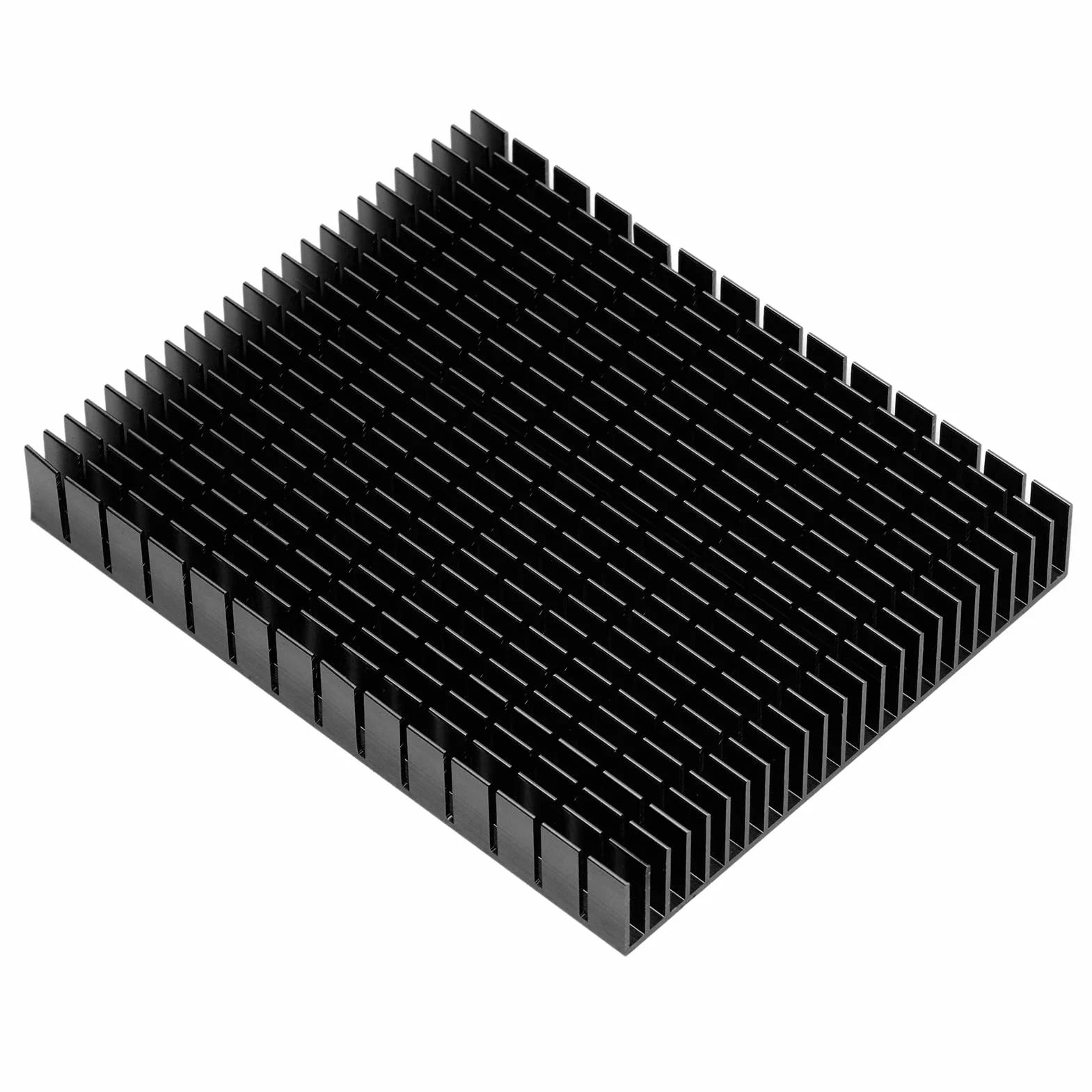 Aluminiowy radiator, 150 x 120, 20 mm, moduł radiatora, płetwa chłodnicy, wysoka wydajność, duży, do chłodzenia płyty głównej PCB LED, routera z płytą tylną GPU (czarny)