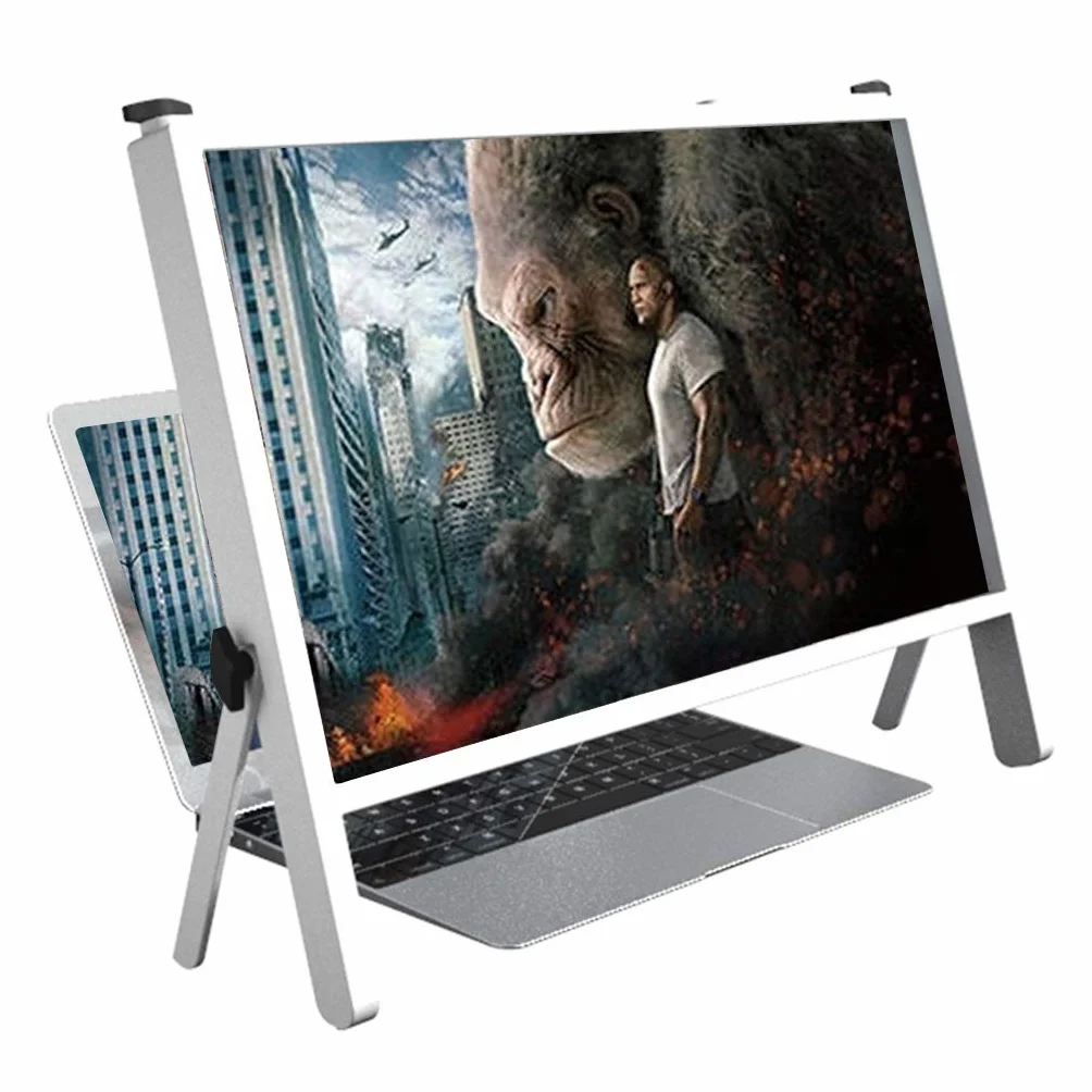 21-calowy uchwyt ochronny z filtrem światła niebieskiego, soczewka powiększająca do laptopa 3x, idealny dla osób starszych, rodzin i seniorów(White)