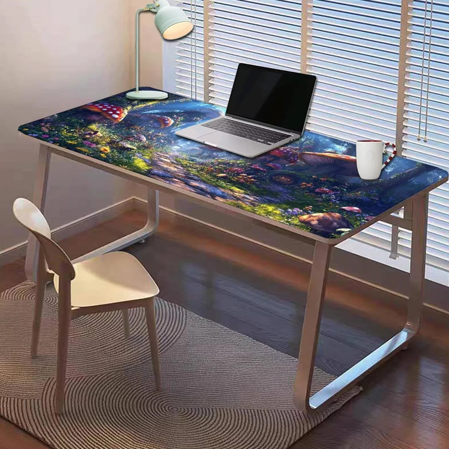 Gamingowa podkładka pod mysz 1200 x 600 x 3 mm, XXL, wodoszczelna, odporna na ścieranie, z przyszytymi krawędziami, niebieska, podkładka na biurko, poprawia prędkość i precyzję, do komputera, laptopa