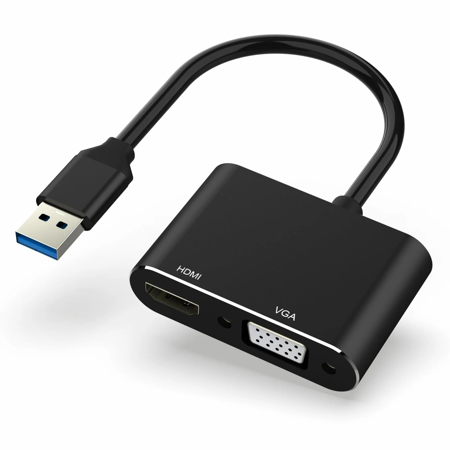 Adapter USB na HDMI VGA 2 w 1, konwerter USB 3.0/2.0 na HDMI VGA, kompatybilny z Windows XP/7/8/8.1/10/11, Mac, urządzeniami z systemem Android