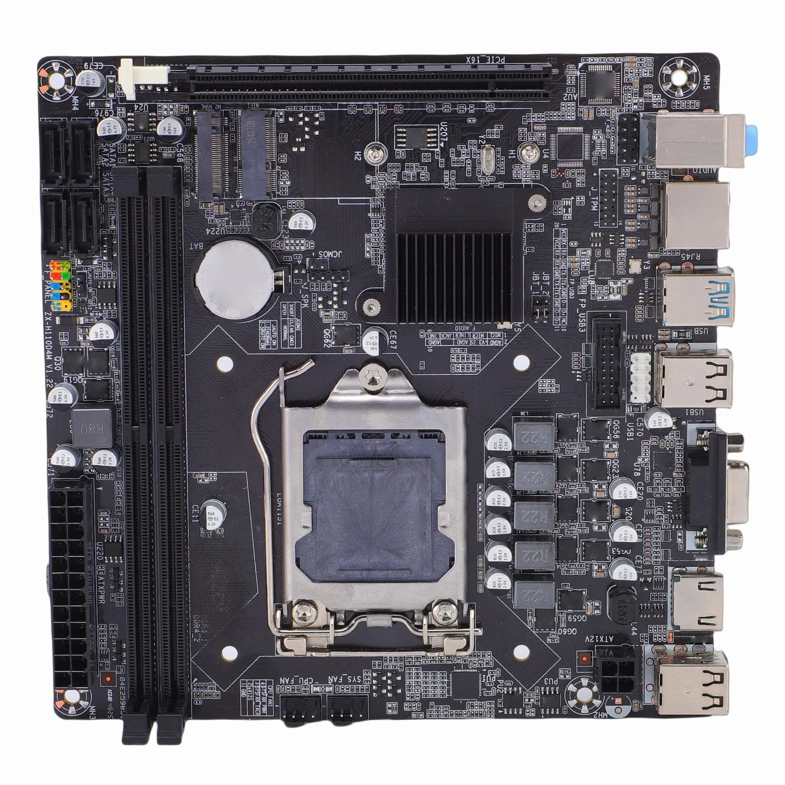 Sxhlseller Płyta główna do gier H110, płyta główna komputera LGA 1151 Mini ITX z DDR4 2133 2400 2666 MHz M.2 NVMe PCIe X16, do procesorów Core I7 I5 Pentium Celeron 6, 7 i 8