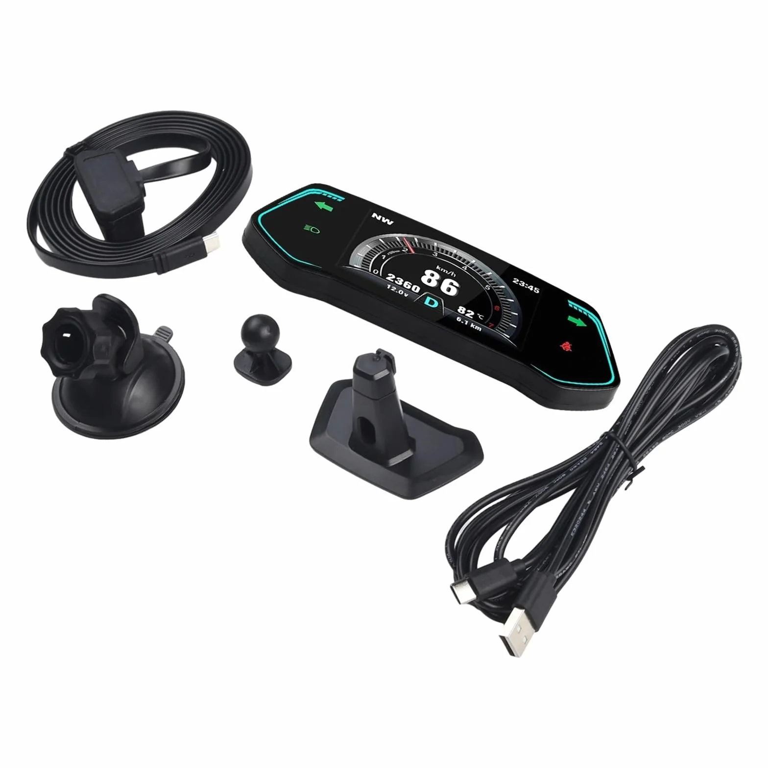 Panele Instrumentów Samochodowych Universal Car HUD Uniwersalny Alarm Samochodowy Temp Samochodowy Cyfrowy Wyświetlacz Head Up Wskaźnik RPM Prędkościomierz