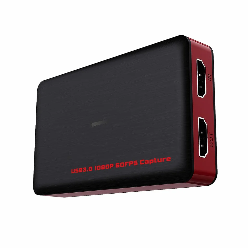Karta przechwytująca HDMI Y&H 4K30 1080p60, USB 3.2 Gen 1 typu C i USB-A, brak opóźnień przejście sygnału, wejście liniowe 3,5 mm, wtyczka do PS5/Xbox//DSLR/iPad Pro/Mac/Windows/OBS, kieszeń