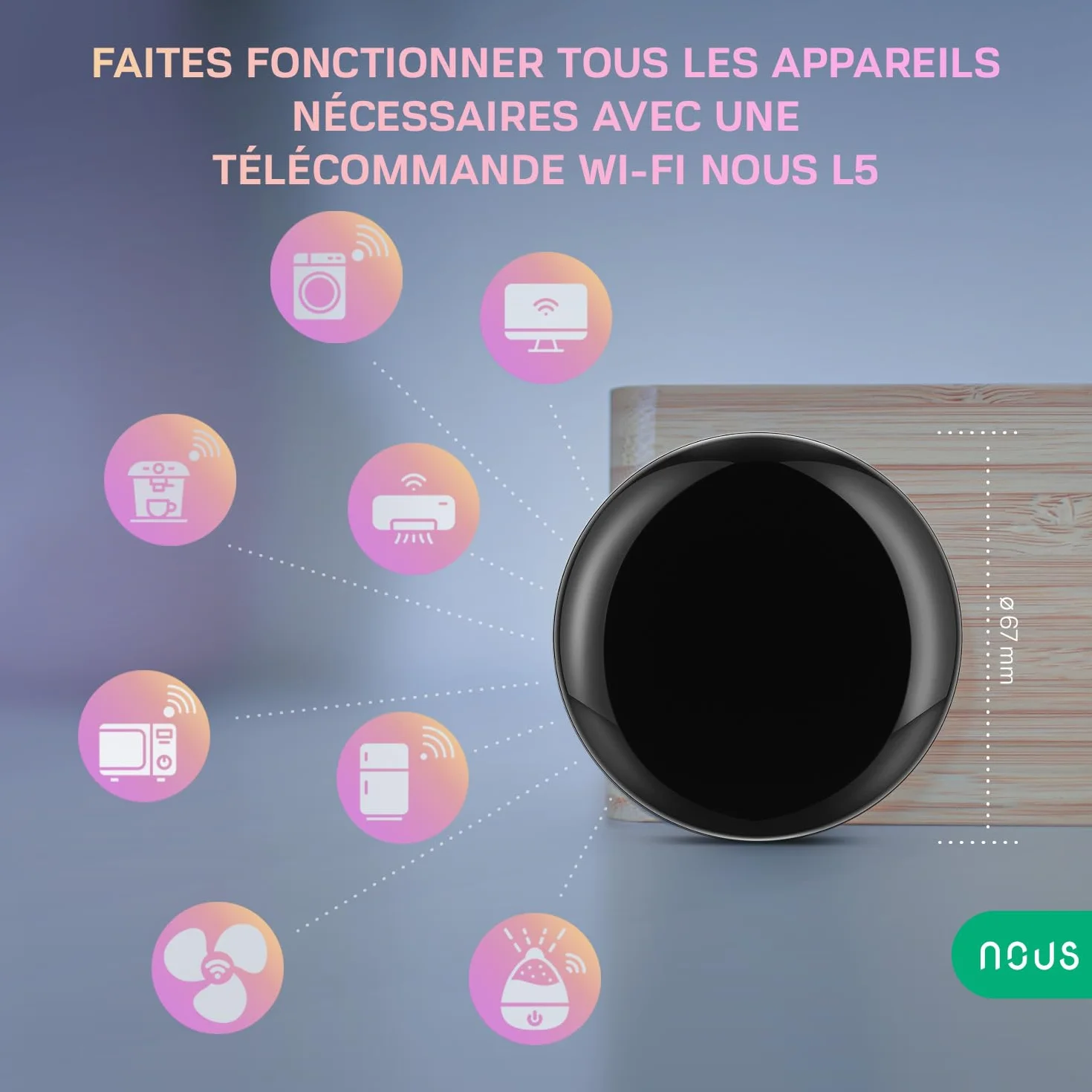 Nous L5 Tuya Smart Life IR Hub Smart Home Zdalny Control Google Home Alexa WLAN 2,4 GHz