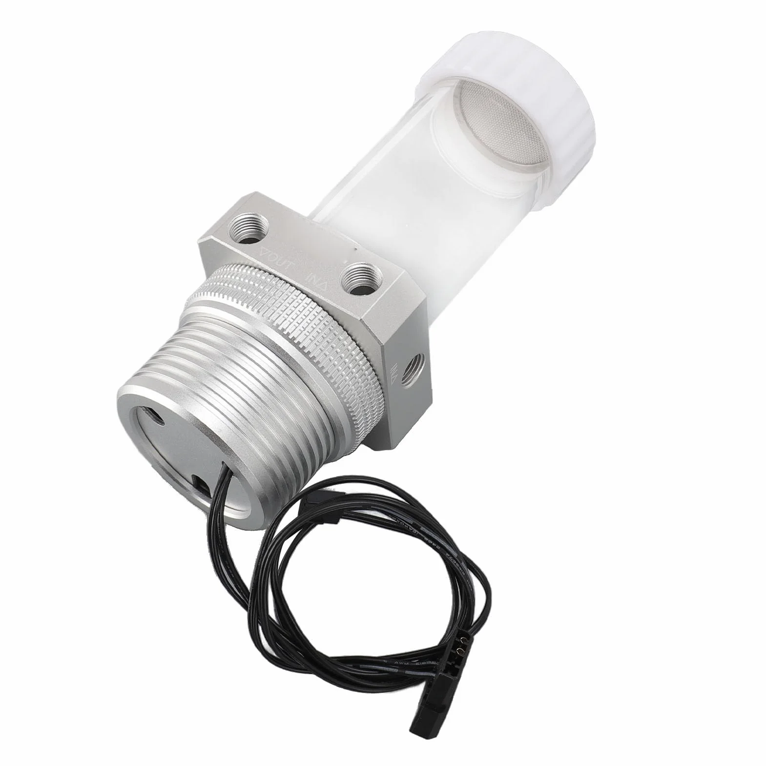Fabater Zbiornik Pompy Chłodzenia Wodnego o Wysokiej Wydajności Wód 30 Filtr Siatki 1100L/H 5900 U/MIN G1/4 PC Zintegrowany Zbiornik Pompy do Szybkiego Chłodzenia Komputera (SILVER)