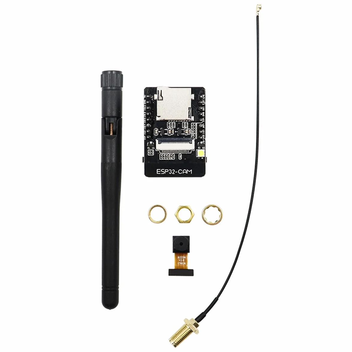 DollaTek Moduł Bluetooth WiFi ESP32-CAM z płytką rozwojową modułu kamery ESP32 Antennen 2.4G Programator ESP32