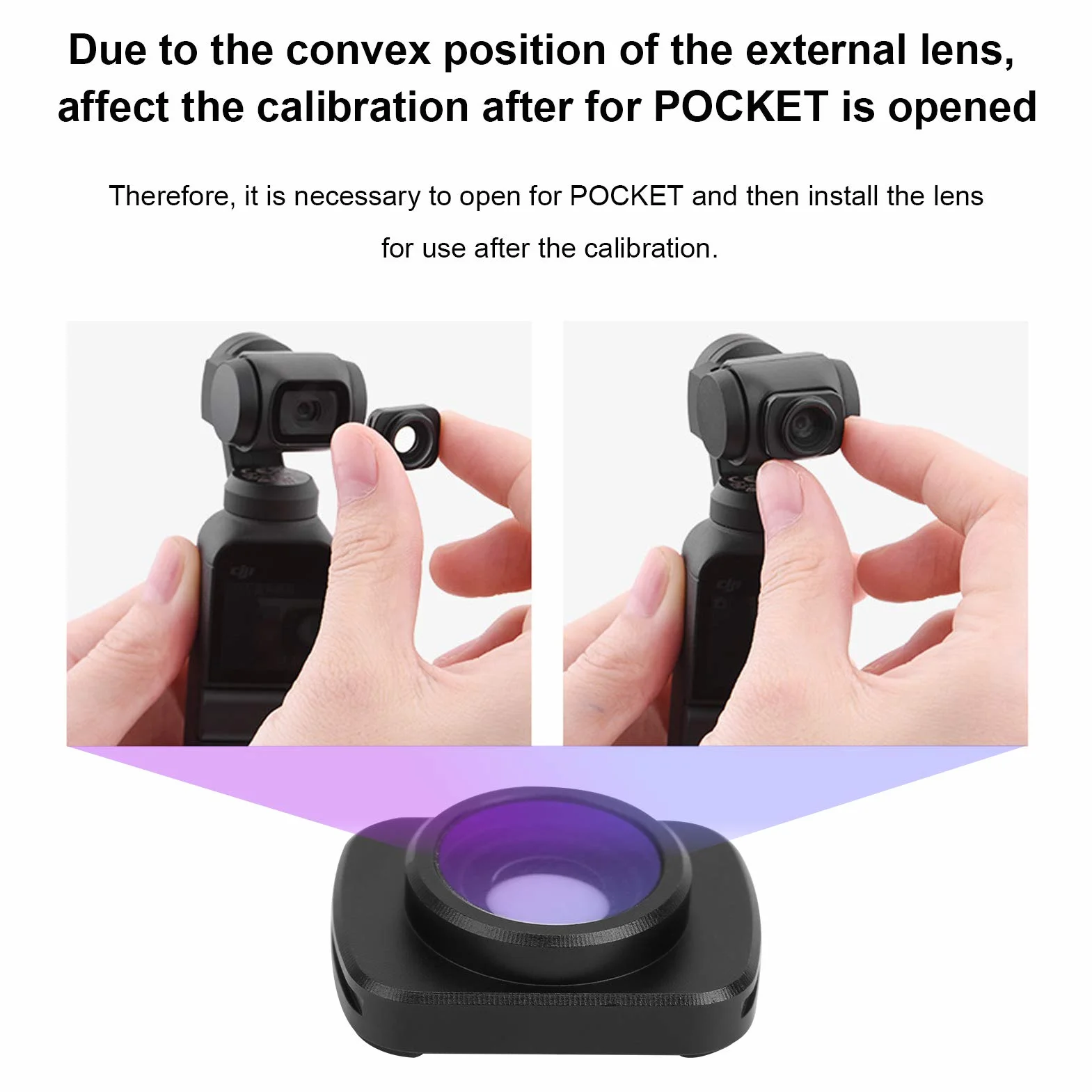 Obiektyw szerokokątny do OSMO Pocket 2, ręczny gimbal obiektyw optyczny ze szkła, magnetyczny obiektyw anamorficzny do OSMO Pocket 2