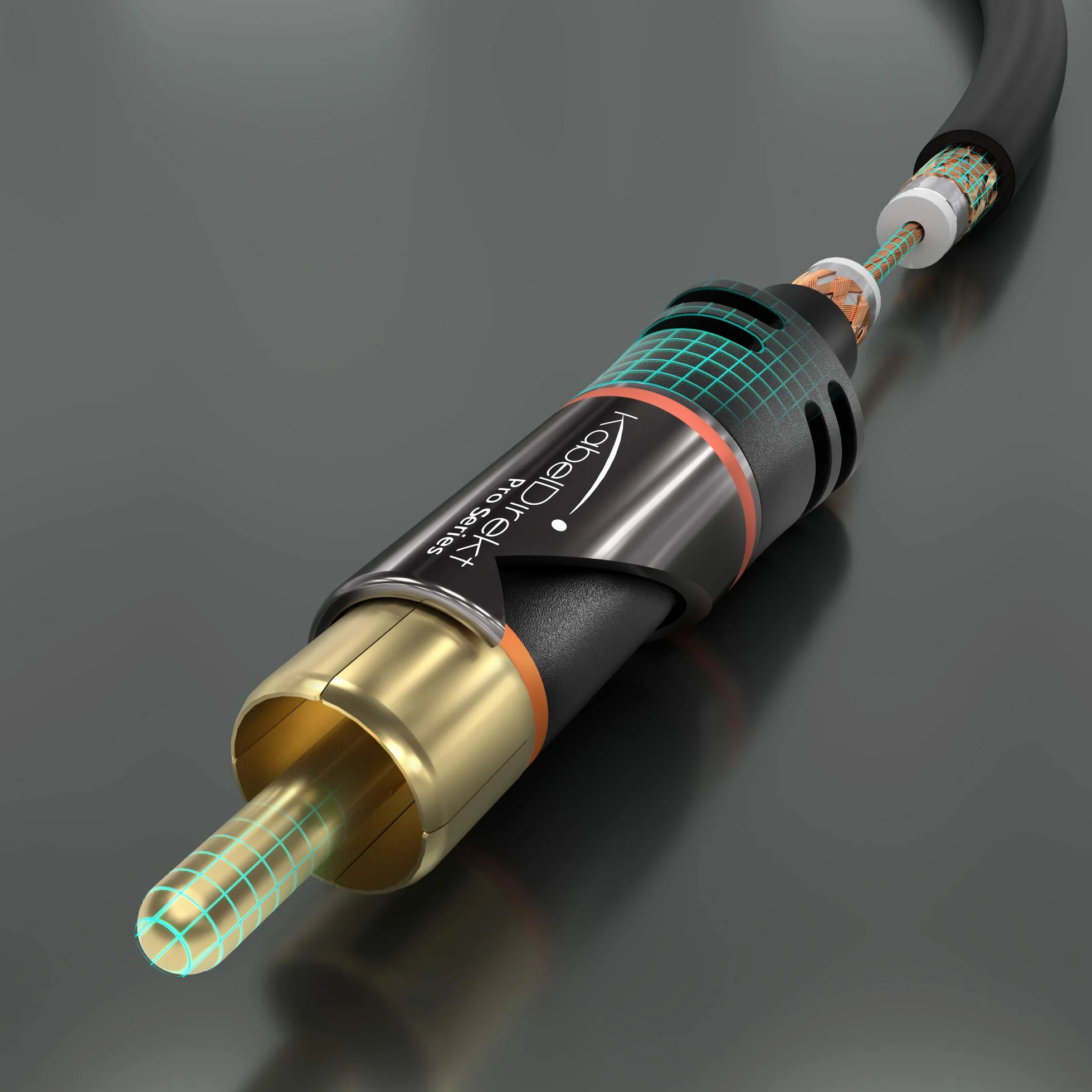 KabelDirekt – Kabel przedłużający Cinch – 1 m – Nietłukący kabel hybrydowy zapewniający doskonałą jakość dźwięku (Subwoofer/Audio, wtyczki RCA do gniazda, wzmacniacz/HiFi, analogowy i cyfrowy)