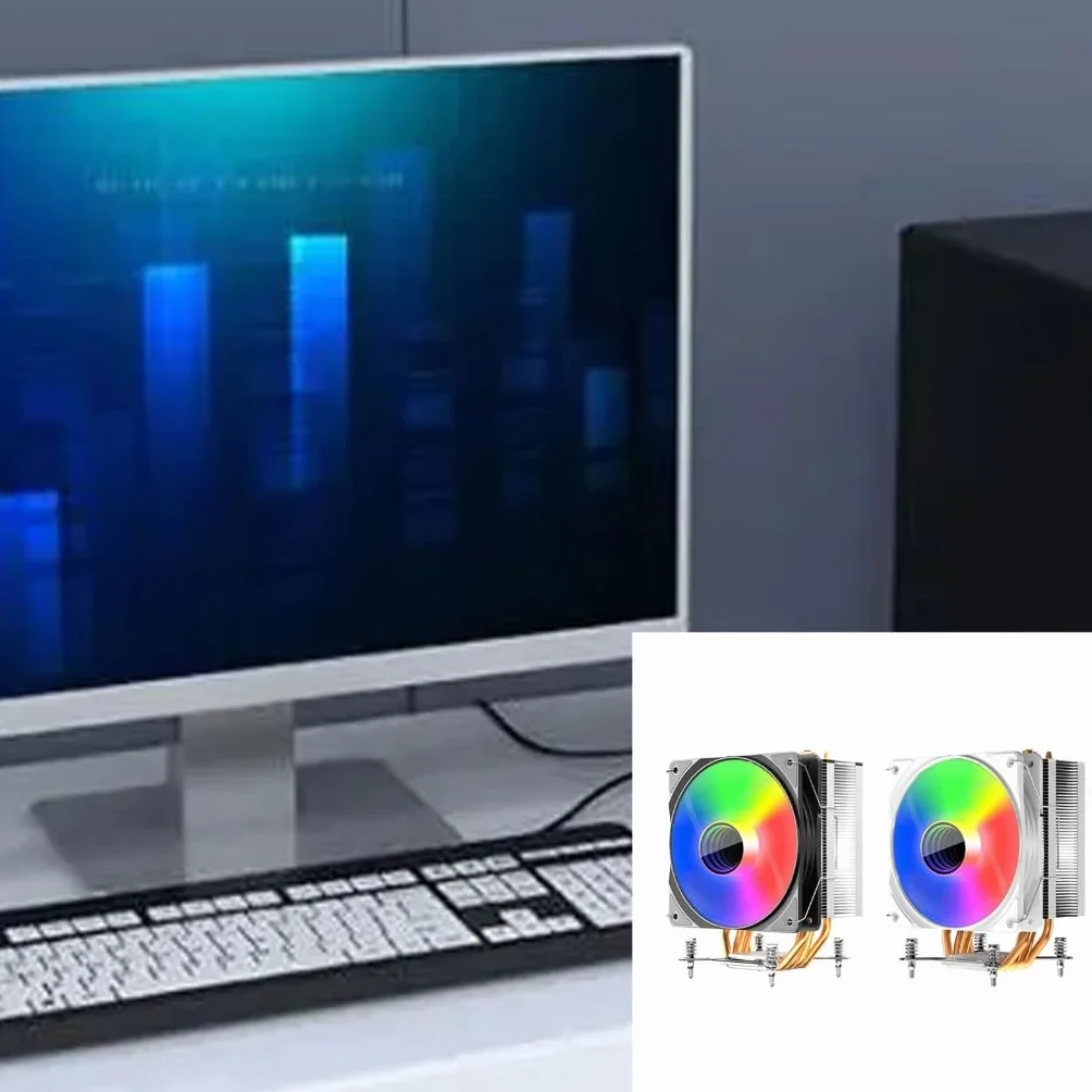 Wydajny wentylator procesora 4PIN PWM wentylator chłodzący do komputera PC procesor procesora chłodzenie procesora cichy dla LGA115X 1200 17XX AM5/AM3/AM4