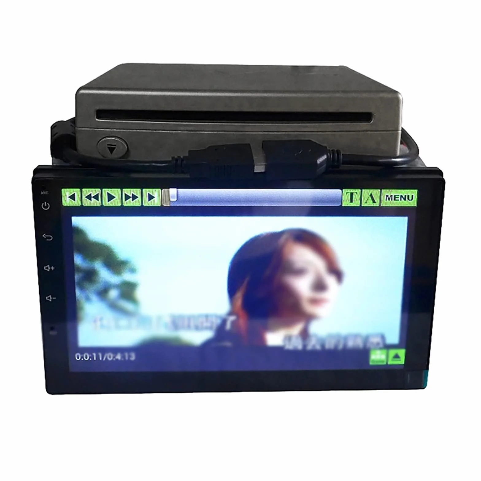 Przenośny odtwarzacz DVD, Radio samochodowe CD/DVD Dish Box Player z zasilaniem USB Transfer sygnału zewnętrzny do samochodowego odtwarzacza multimedialnego
