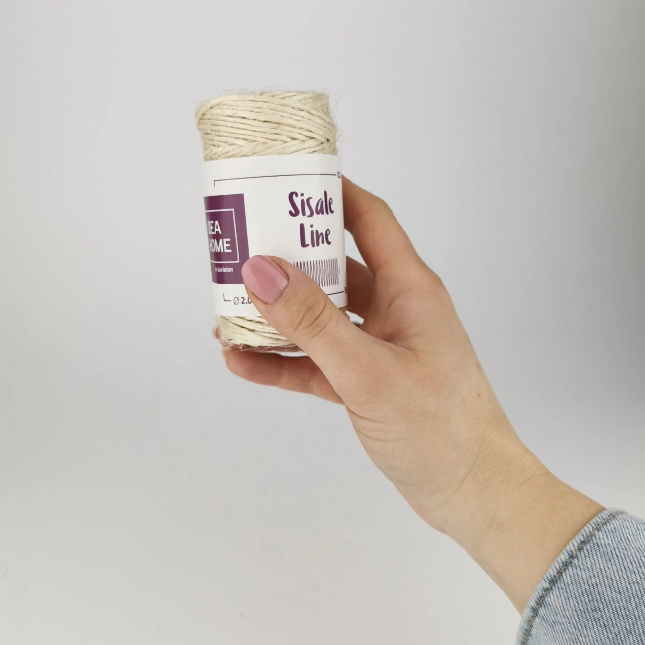 IDEA HOME Lina sizalowa, naturalna lina sizalowa, sznurek jutowy, sznurek jutowy do gospodarstwa domowego, ogrodu, DIY, akcesoria dla kotów, brązowa, 2 mm, 55 m, 0,1 kg