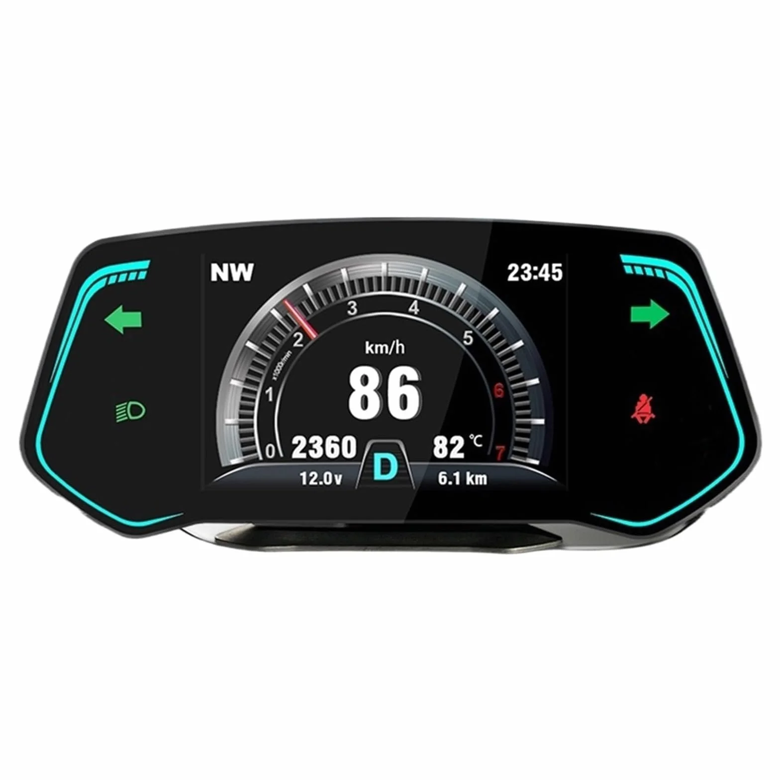 Panele Instrumentów Samochodowych Universal Car HUD Uniwersalny Alarm Samochodowy Temp Samochodowy Cyfrowy Wyświetlacz Head Up Wskaźnik RPM Prędkościomierz