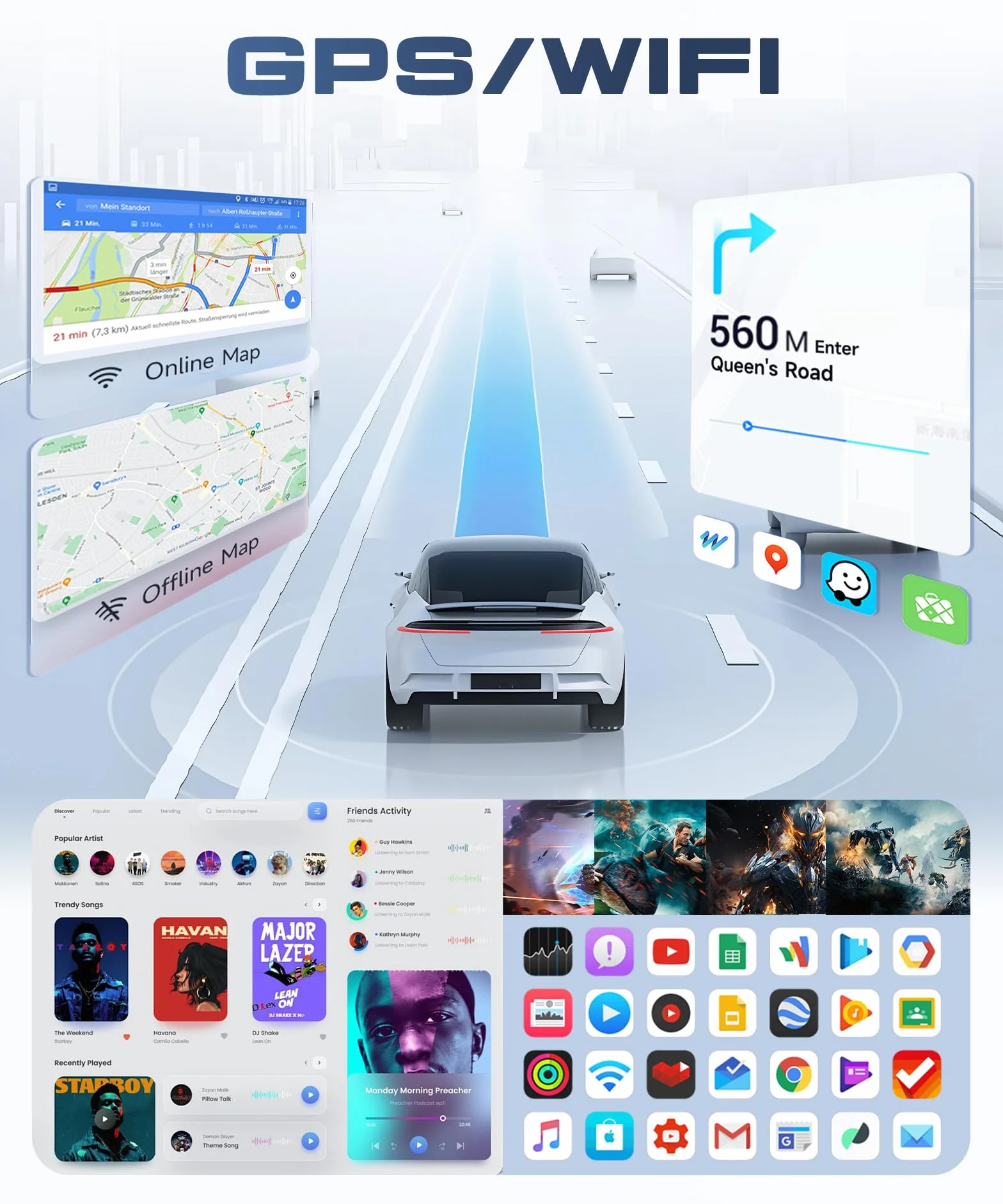 8 Core 6G + 128G radio samochodowe z systemem Android do IVECO Daily/KLen RV 2013-2021 Carplay Wireless 9" radio samochodowe Fiesta z systemem Android Auto panoramiczny widok 360°, nawigacja GPS