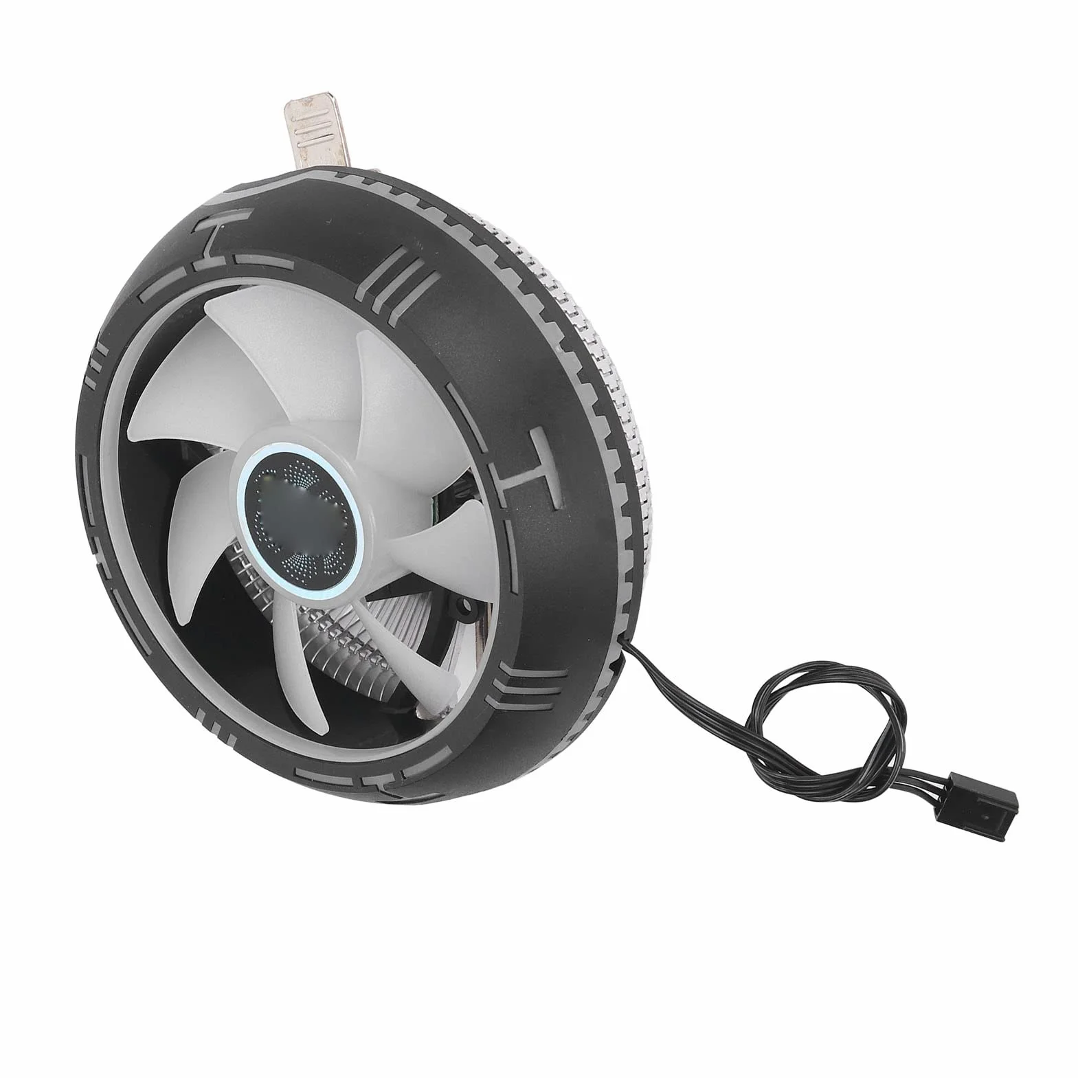 Fafeicy Wentylator Chłodzenia CPU z inteligentną kontrolą Temperatury i łożyskiem Hydraulicznym do Odprowadzania Ciepła z Procesora Komputera, LGA115x AM4, Miedziano-aluminiowy Radiator,