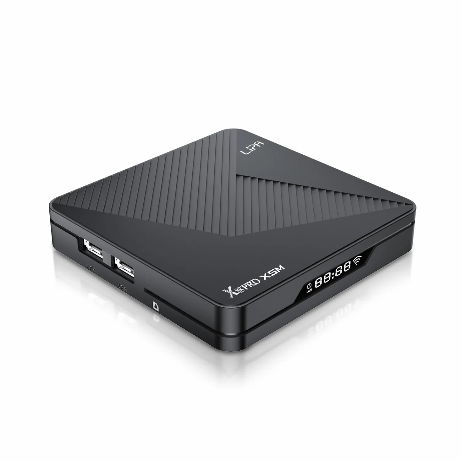 Lipa X88 Pro S905X5M Android TV Box 4-64 GB Android 14 - odtwarzacz multimedialny do TV - Media Streamer - TV Box Android - 1000 m LAN i WiFi - dekoder 8K - aplikacje za pośrednictwem Playstore i