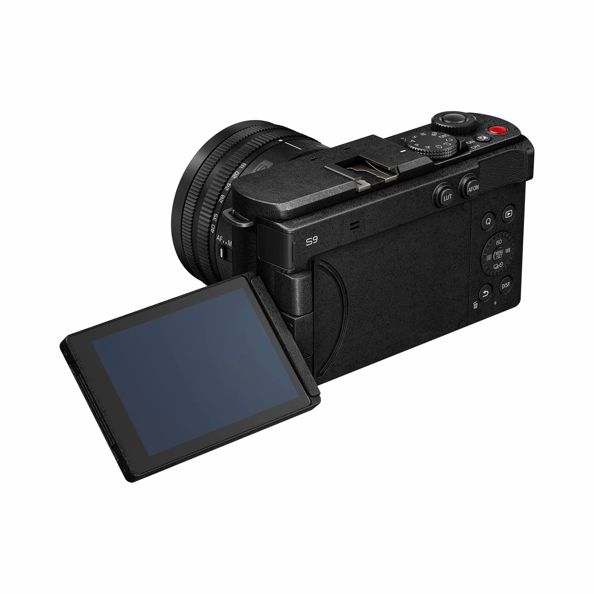 Panasonic Lumix DC-S9NE-K Pełnoklatkowy Bezlusterkowy Aparat do Vlogowania, 24.2MP, 6K /4K Video, 779 Punktów Detekcji Fazy, Stabilizacja Obrazu, 5Ghz WiFi, z Obiektywem S-R1840E 18-40mm S, Czarny