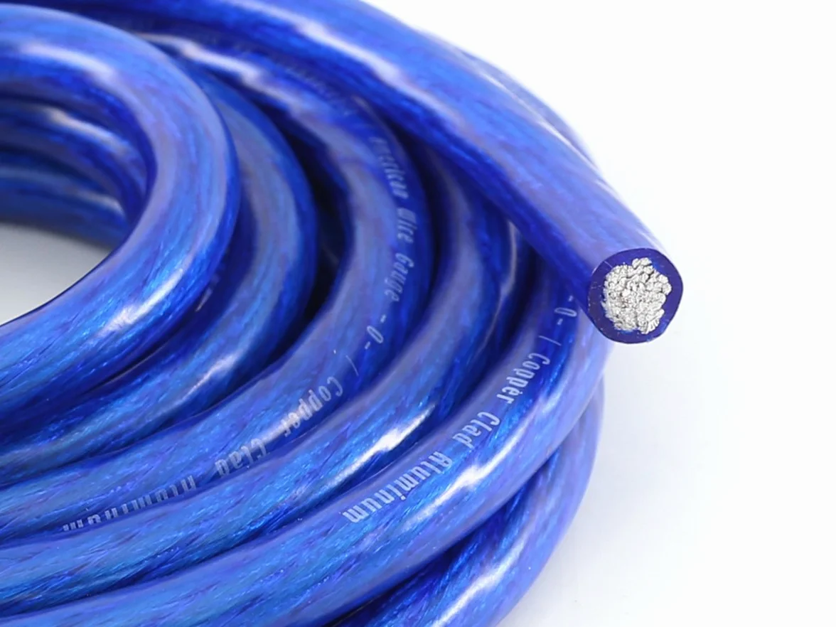KnuKonceptz Kabel zasilający i uziemiający, 4 gauge, 30 m, niebieski