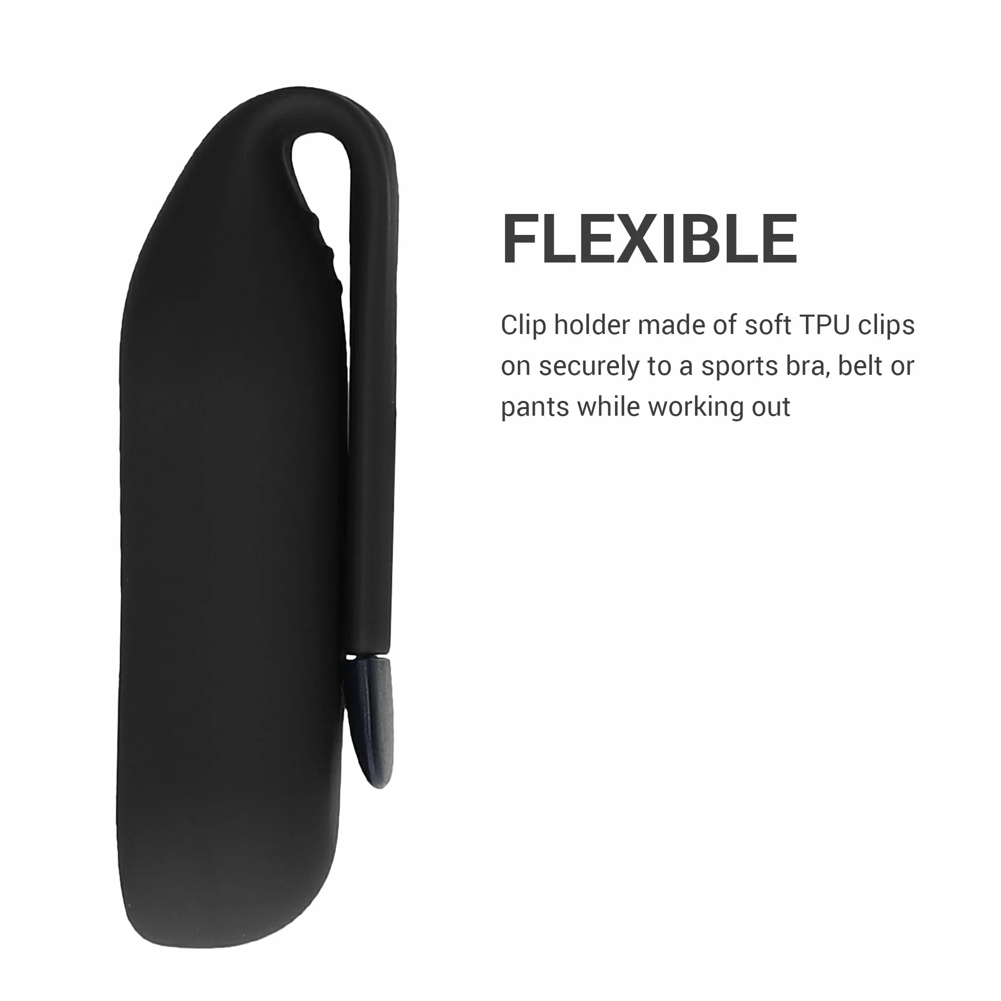 kwmobile 2 x uchwyty na klipsy kompatybilne z Xiaomi Mi Band 10/9 / 8 – zestaw zamienny z klipsem – czarny/ciemnoniebieski