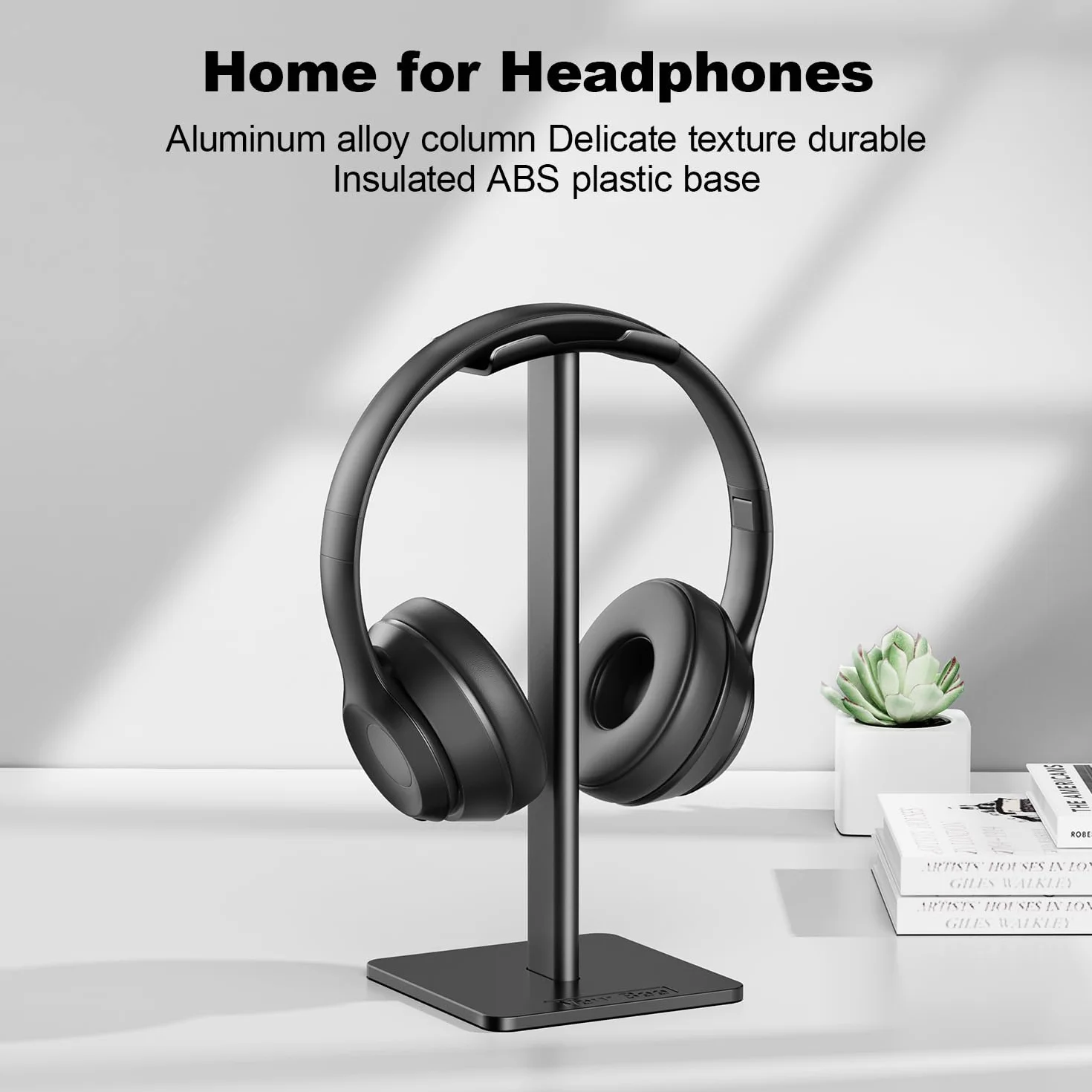 New Bee uniwersalny uchwyt na słuchawki do Sennheiser, Sony, Audio-Technica, Bose, Shure, AKG, zestaw słuchawkowy do gier i zestaw słuchawkowy z wyświetlaczem, aluminium + TPU + ABS, czarny