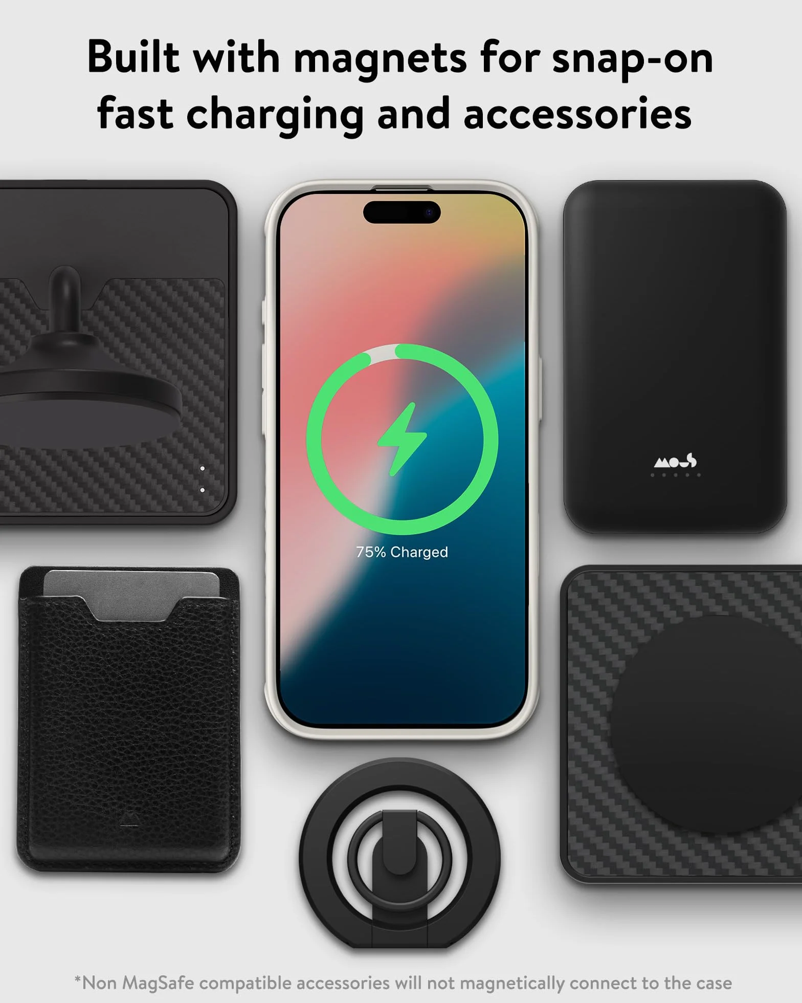 Mous Etui MagSafe do iPhone'a 16 Pro Max, kompatybilne ze sterowaniem kamerą, nieograniczony piasek