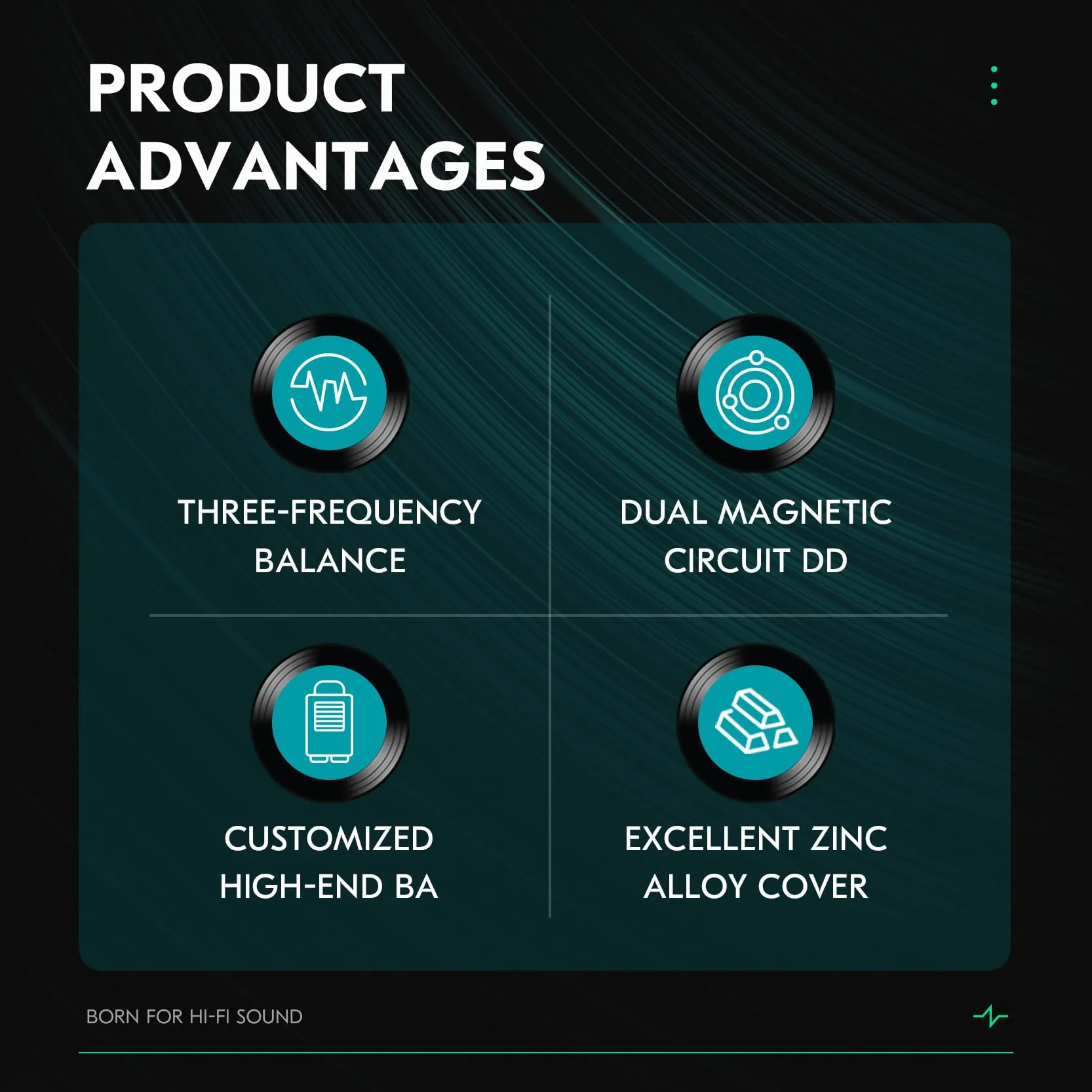 Yinyoo CCZ Harmony BC01 Pro słuchawki douszne, 1DD 1BA hybrydowy sterownik Hifi słuchawki, trójczęstotliwościowa równowaga przewodowe IEM, dźwięk stereo przewodowe słuchawki douszne z wtyczką 3,5 mm