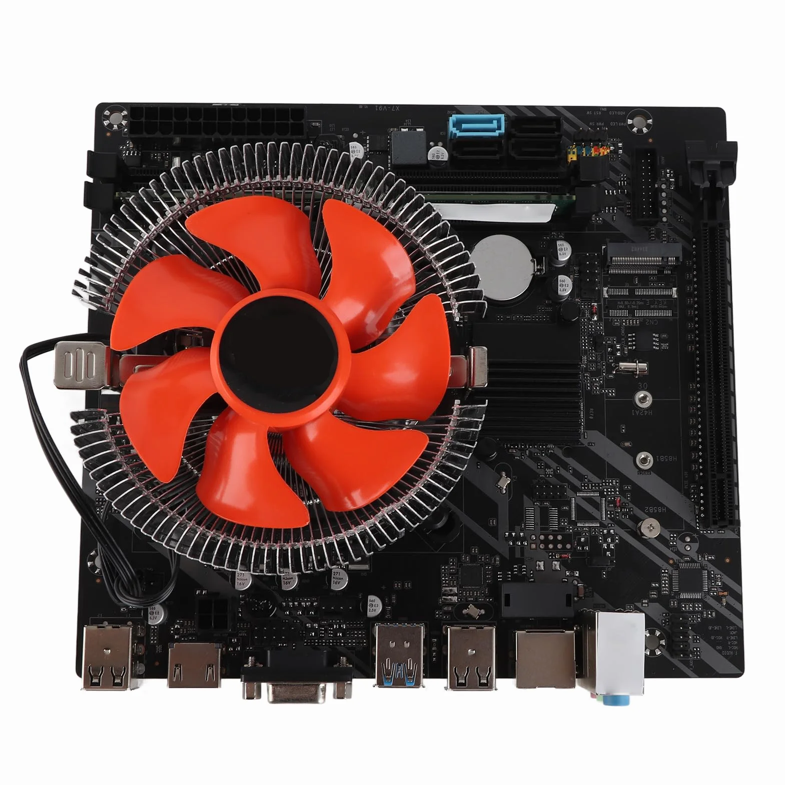 Generic Płyta Główna do Komputera Stacjonarnego Płyta Główna B75 z pamięcią DDR3 4G Dual-USB 3.0 Zestaw do Szybkiej Aktualizacji Części Komputerowych