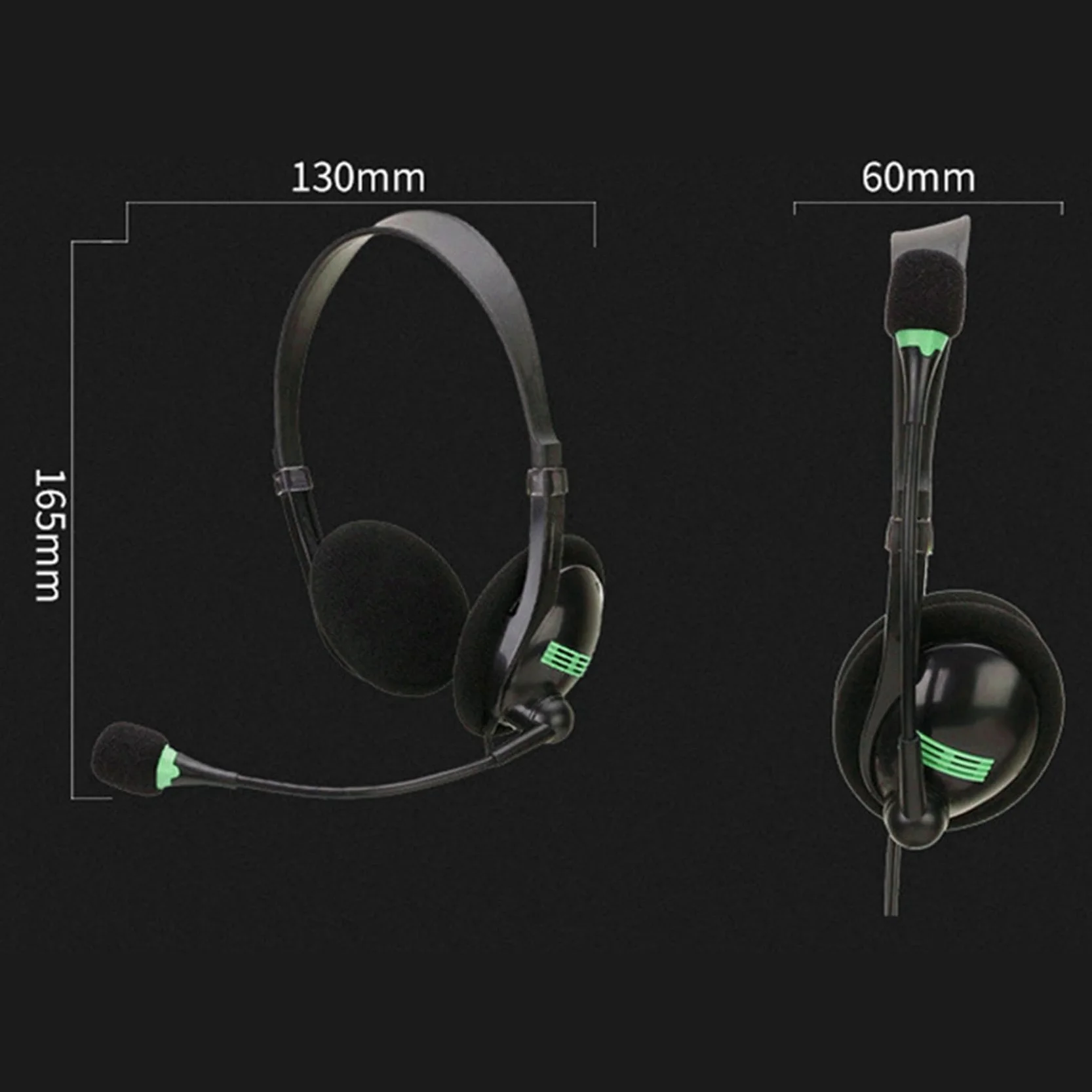 20X 3,5 mm Audio Słuchawki komputerowe z mikrofonem na ramię 270 stopni odpowiednie do komputera stacjonarnego