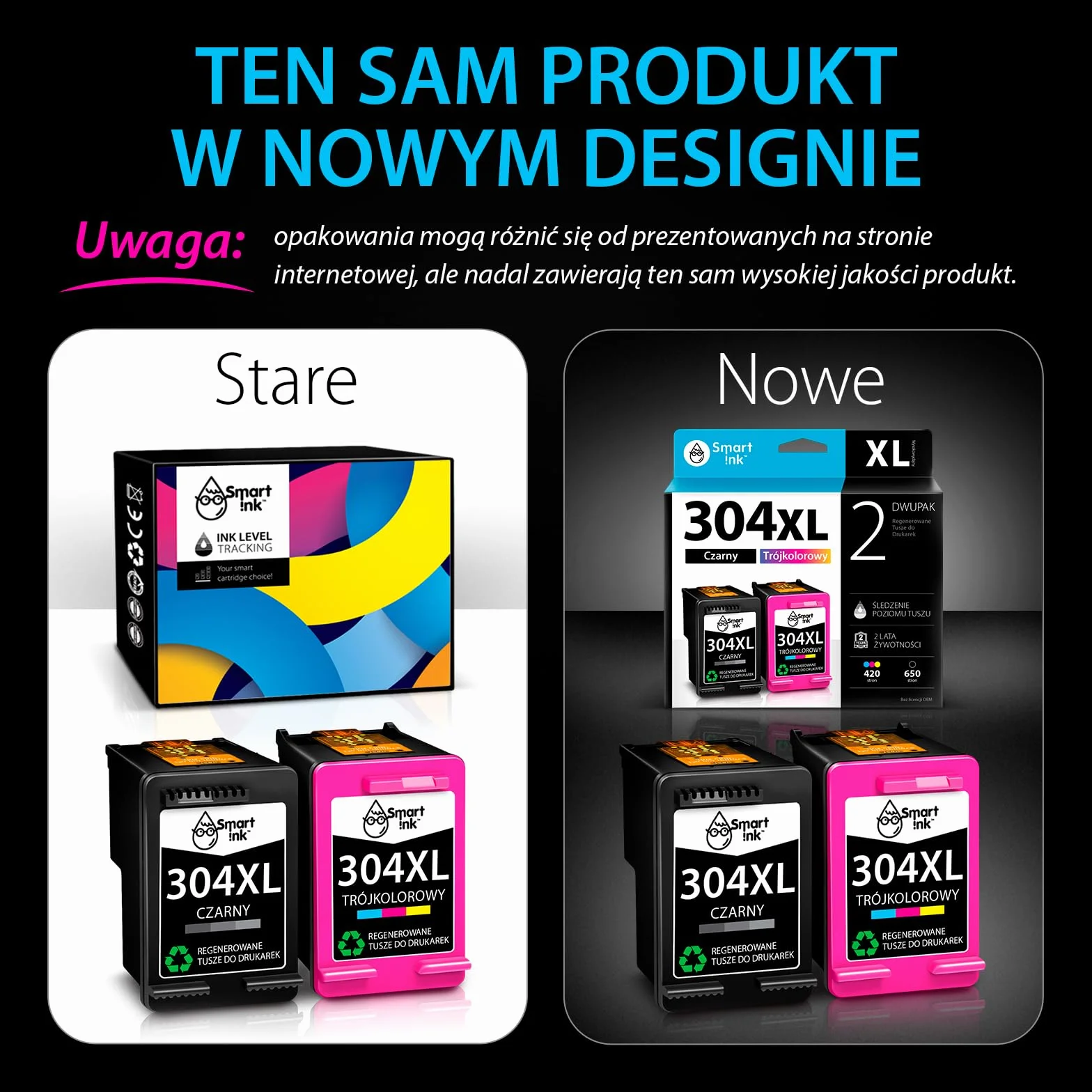 Smart Ink Regenerowane Tusz Zamiennik HP 304XL 304 XL (Czarny i kolor Łączony pakiet 2 sztuki) do użytku z DeskJet 2620 2630 2635 3700 3720 3730 Envy 5010 5010 5020 5052 5055