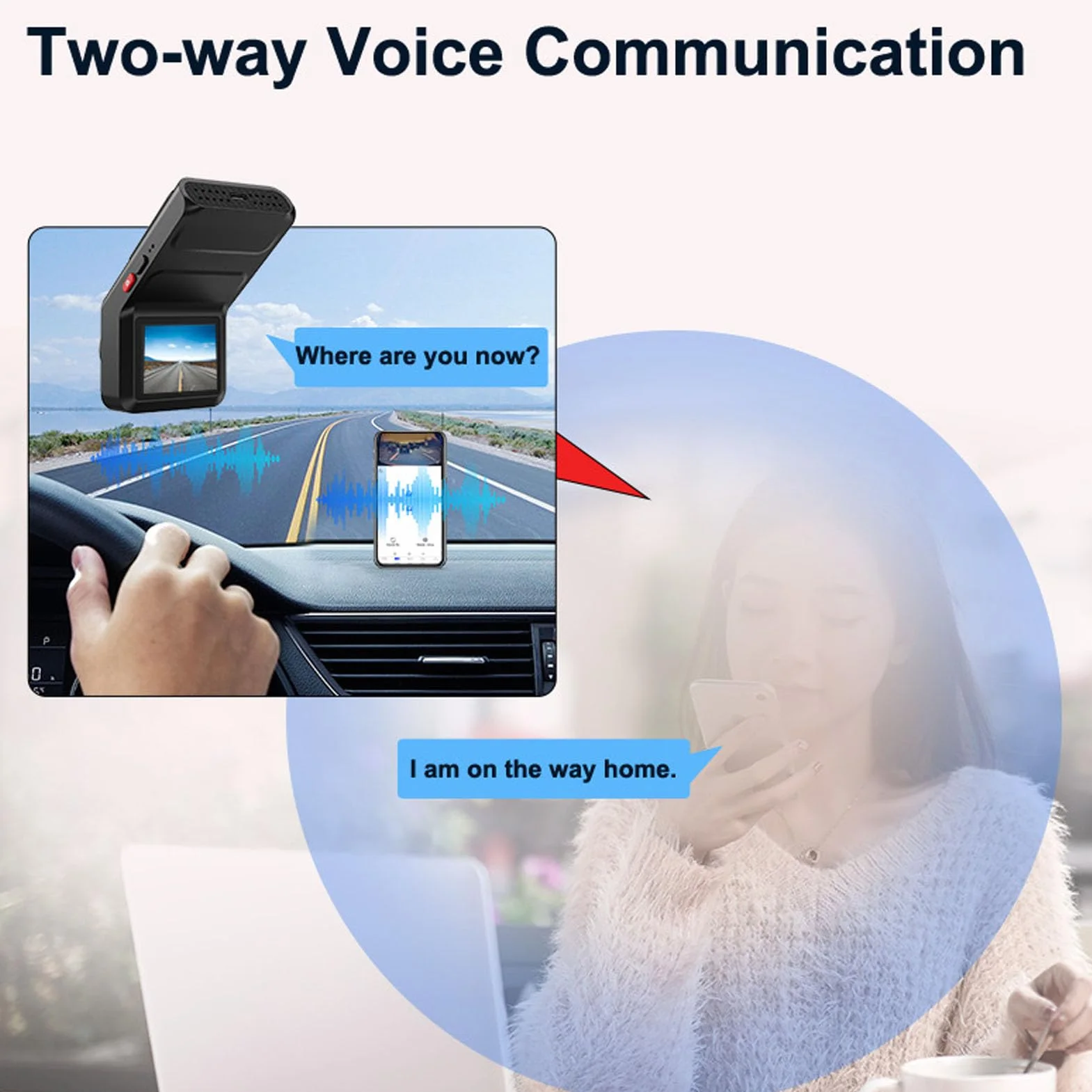 Denash Kamera Samochodowa 4K, Szerokokątna Kamera Cofania 140° WiFi 4G z Alertami Bezpieczeństwa BSD i ADAS, do Rejestratora Jazdy Samochodowej