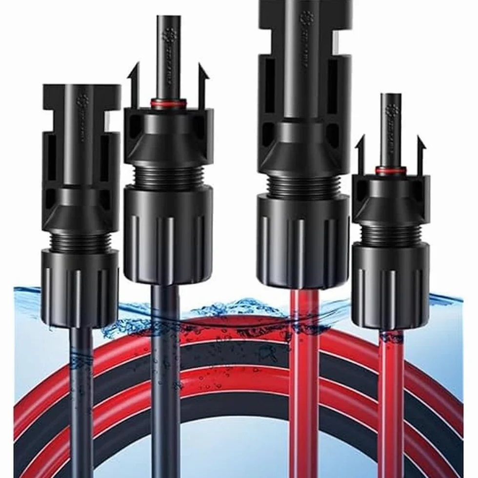 Solarsys® - 1m Przedłużacz Kabla Słonecznego 4 mm², z Męskim i żeńskim Złączem PV, Kabel Przedłużający Solarny 12 AWG Max DC 1500V, IP68 Anty-UV, Certyfikat TÜV, 1 Metrów