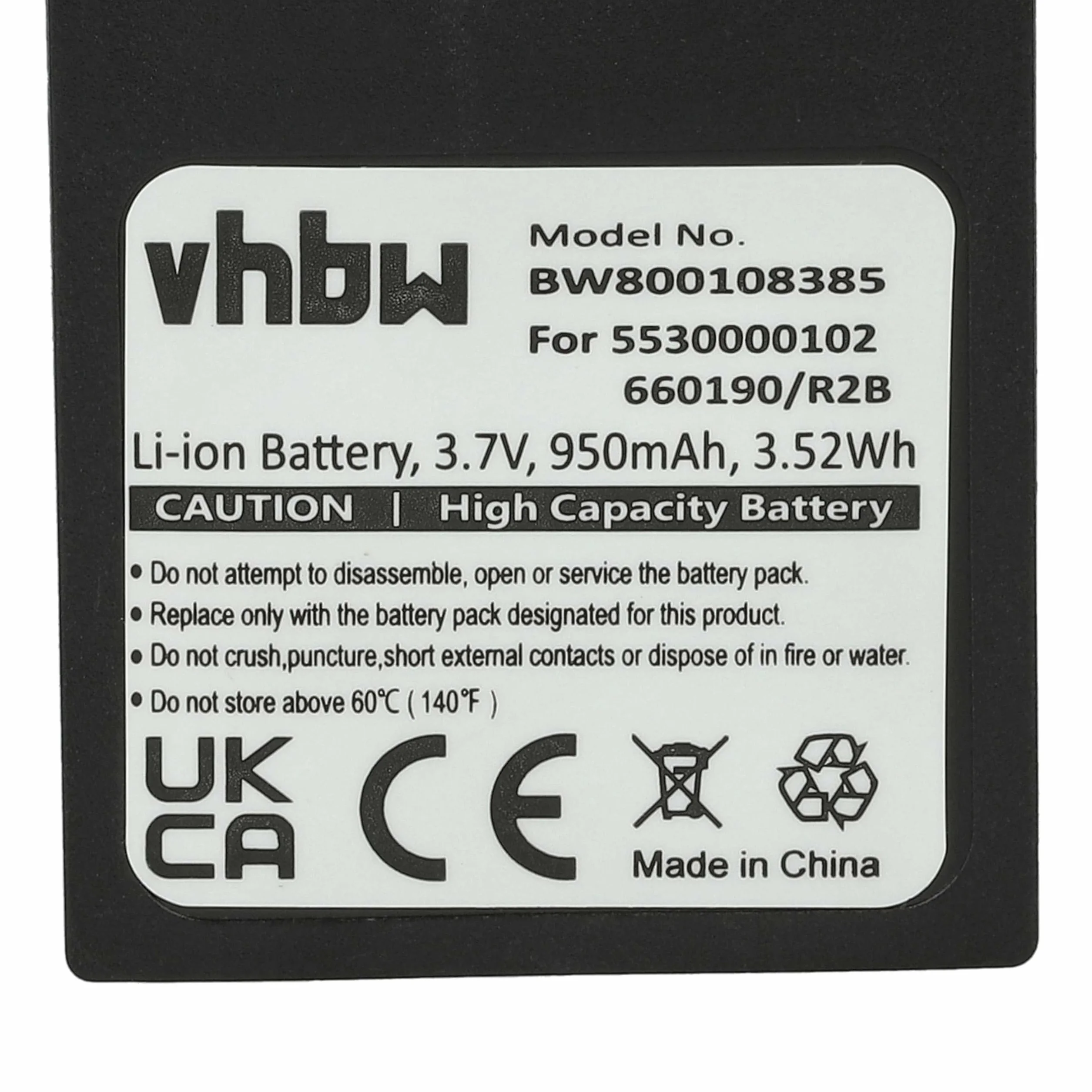 vhbw 10 x akumulator kompatybilny z Aastra DH4-BAAA/2B bezprzewodowy telefon stacjonarny (950 mAh, 3,7 V, Li-Ion), czarny