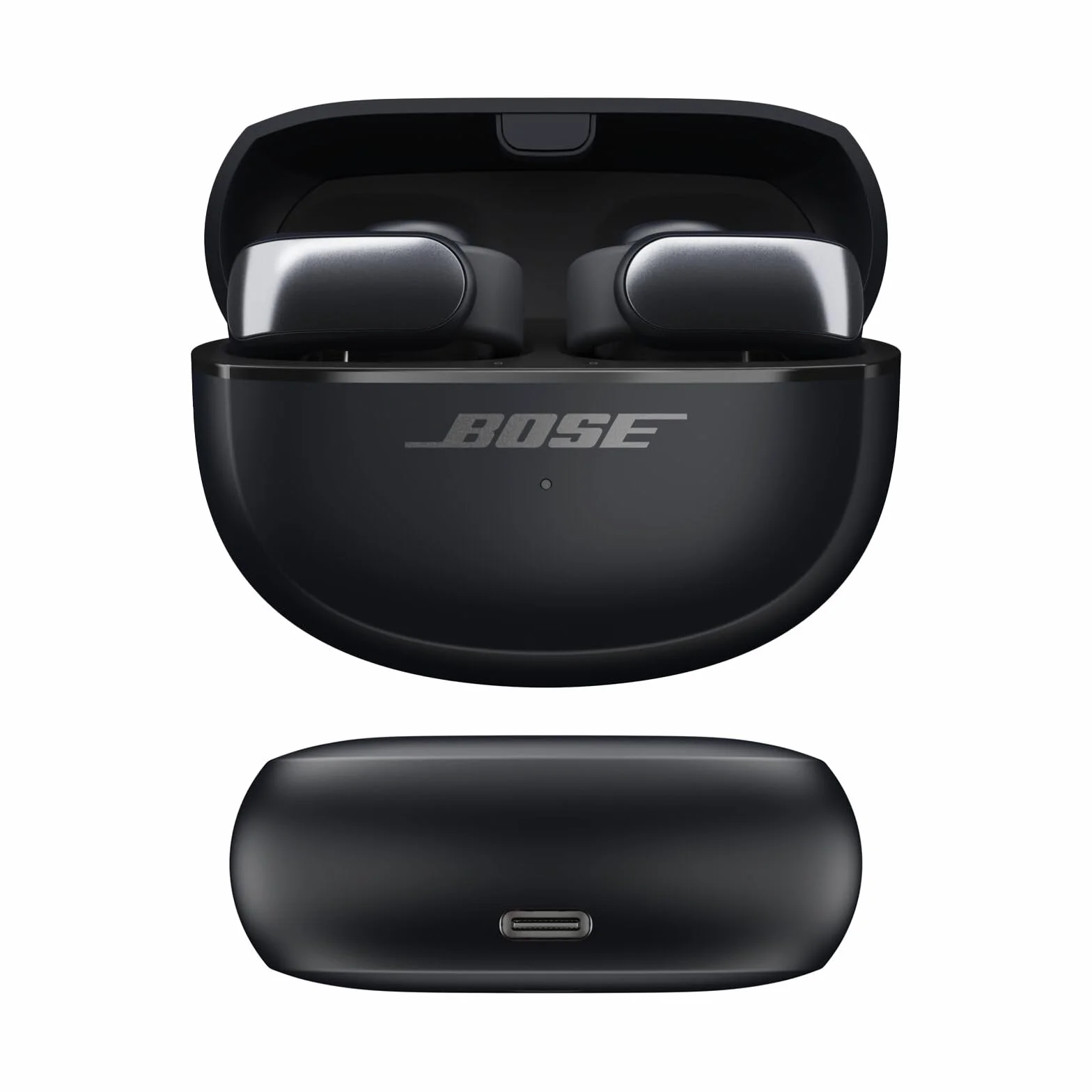 Bose Słuchawki douszne Ultra o otwartej konstrukcji z technologią OpenAudio, bezprzewodowe słuchawki douszne o otwartej konstrukcji, czas pracy baterii do 48 godzin, czarny