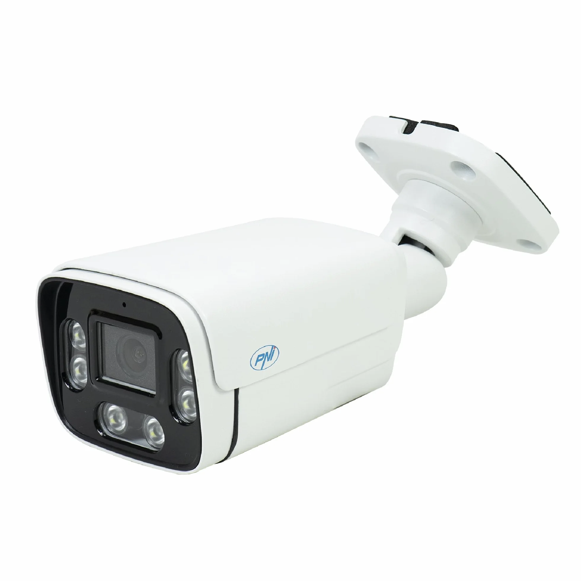 Kamera do monitoringu wideo PNI IP780, 8 MP, 4K, IP, 6 diod IR, IP66, biała