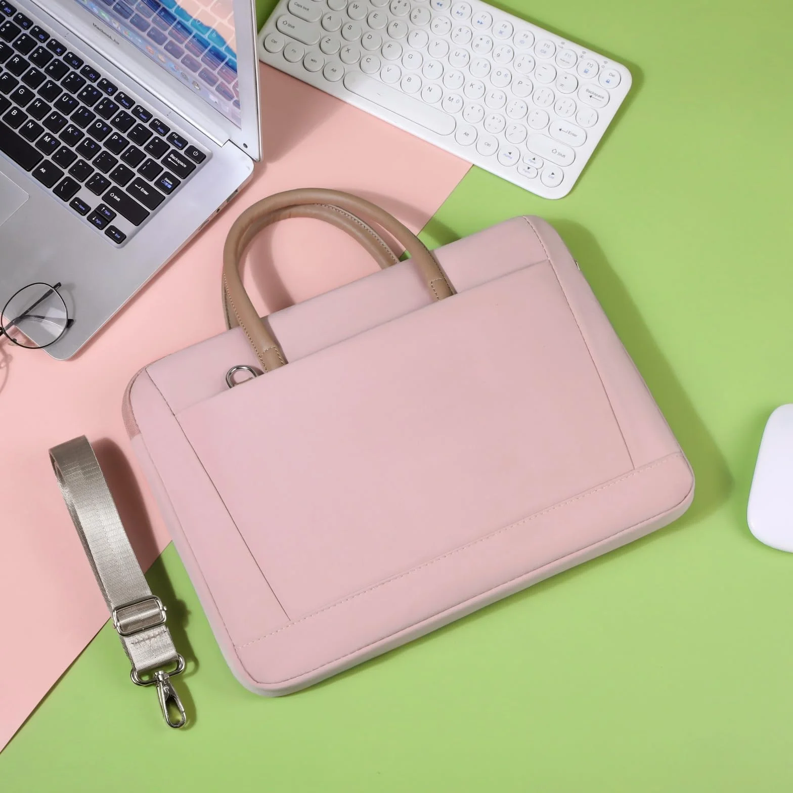 Torba na laptopa 15 cali dla mężczyzn poliester lekka solidna praca komputer laptop torba kurierska teczka do biura podróży